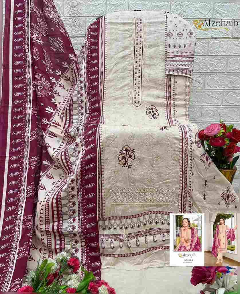 Lamhay Vol-2 By Alzohaib 1318-A To 1319-B Series Beautiful Pakistani Suits Stylish Fancy Colorful Party Wear & Occasional Wear Pure Cotton Print Dresses At Wholesale Price