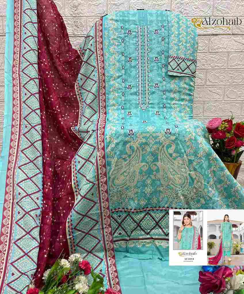 Lamhay Vol-2 By Alzohaib 1318-A To 1319-B Series Beautiful Pakistani Suits Stylish Fancy Colorful Party Wear & Occasional Wear Pure Cotton Print Dresses At Wholesale Price