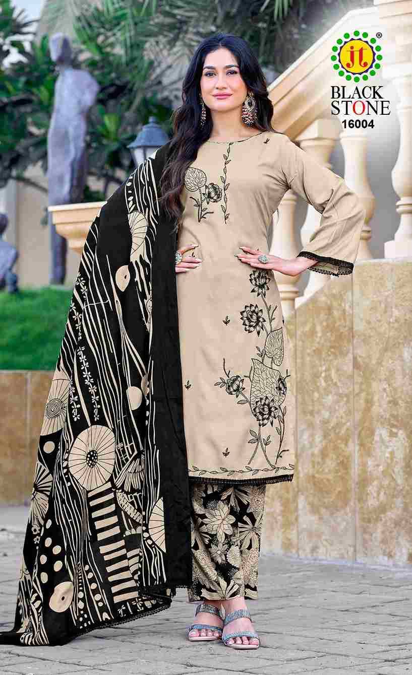 Black Stone Vol-16 By JT 16001 To 16005 Series Beautiful Festive Suits Colorful Stylish Fancy Casual Wear & Ethnic Wear Rayon Dresses At Wholesale Price