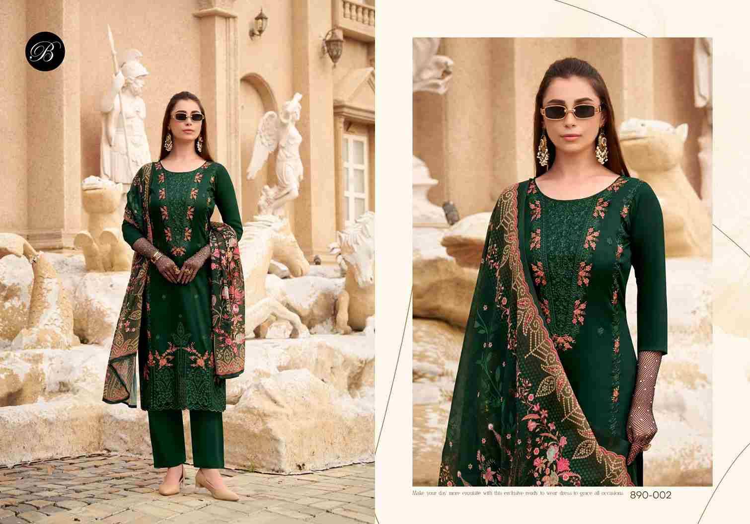 Zarqash Vol-9 By Belliza 890-001 To 890-006 Series Beautiful Festive Suits Stylish Fancy Colorful Casual Wear & Ethnic Wear Pure Jam Dresses At Wholesale Price