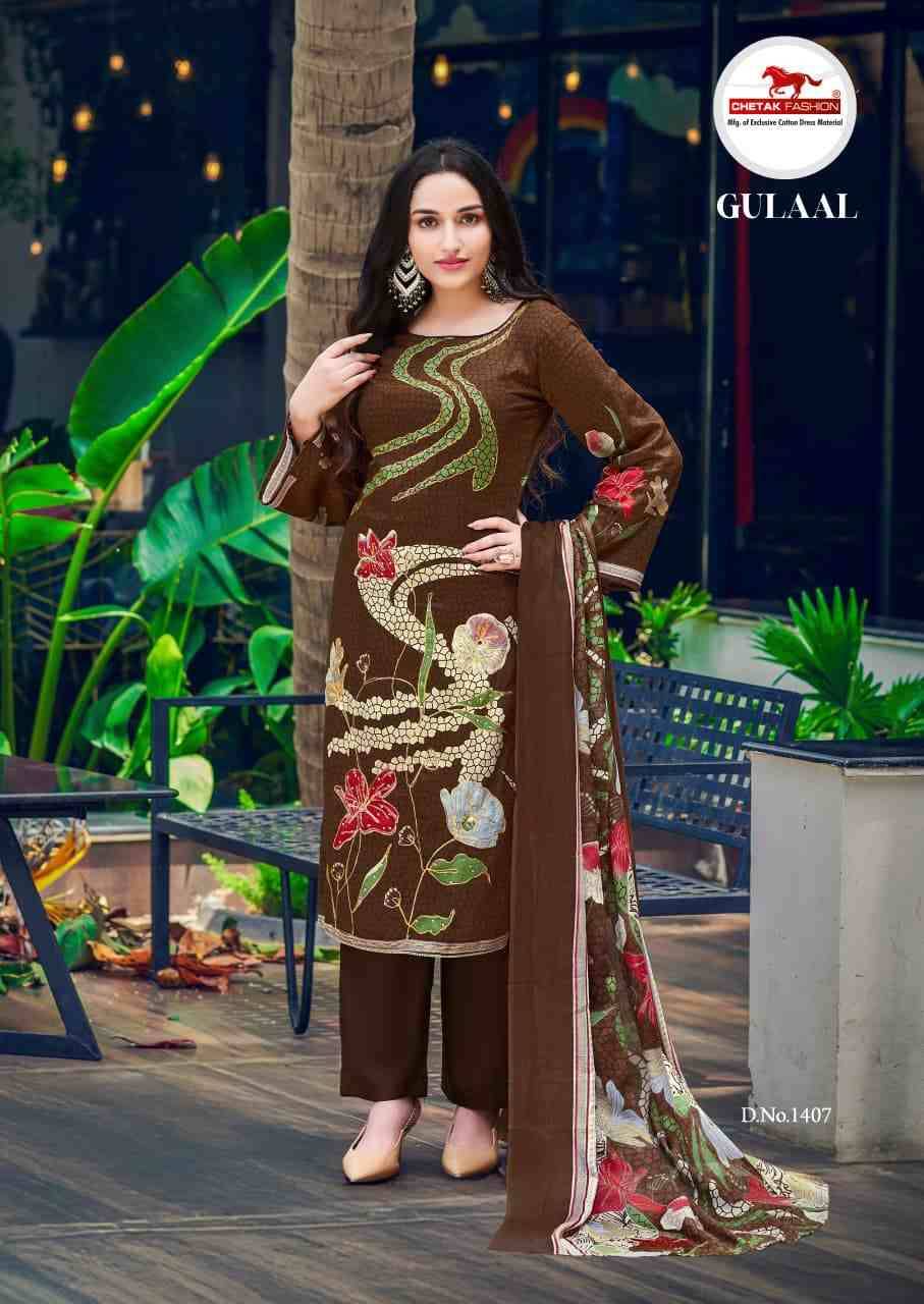 Gulaal Vol-14 By Chetak Fashion 1401 To 1408 Series Beautiful Festive Suits Colorful Stylish Fancy Casual Wear & Ethnic Wear Jam Cotton Print Dresses At Wholesale Price