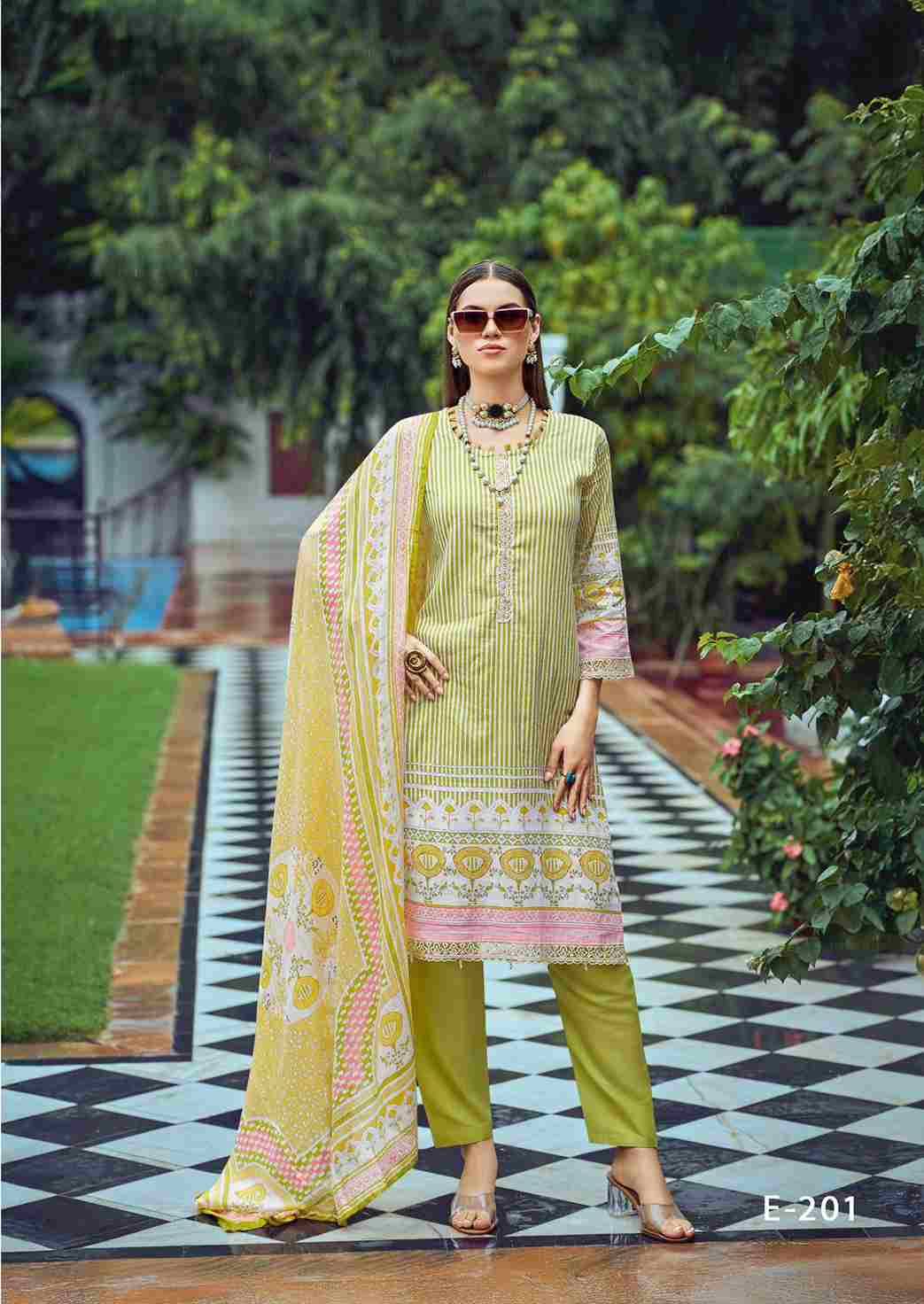 Elaf Vol-2 By Cosmos 201 To 206 Series Beautiful Pakistani Suits Colorful Stylish Fancy Casual Wear & Ethnic Wear Lawn Cotton Embroidered Dresses At Wholesale Price