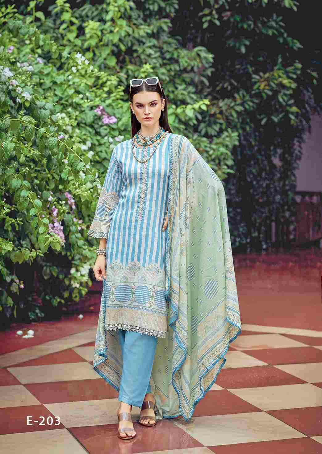 Elaf Vol-2 By Cosmos 201 To 206 Series Beautiful Pakistani Suits Colorful Stylish Fancy Casual Wear & Ethnic Wear Lawn Cotton Embroidered Dresses At Wholesale Price