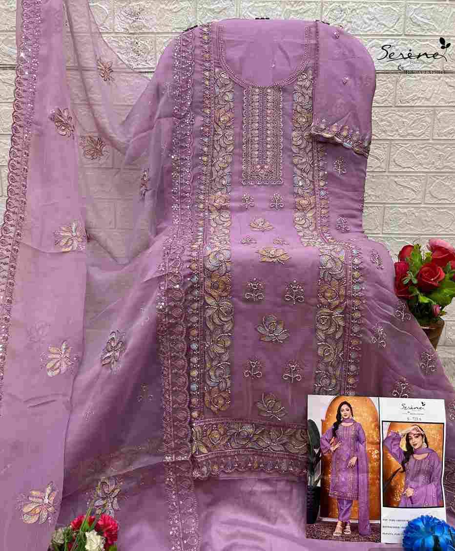Serene Hit Design S-723 Colours By Serene S-723-A To S-723-D Series Designer Pakistani Suits Beautiful Fancy Colorful Stylish Party Wear & Occasional Wear Pure Chiffon Embroidered Dresses At Wholesale Price