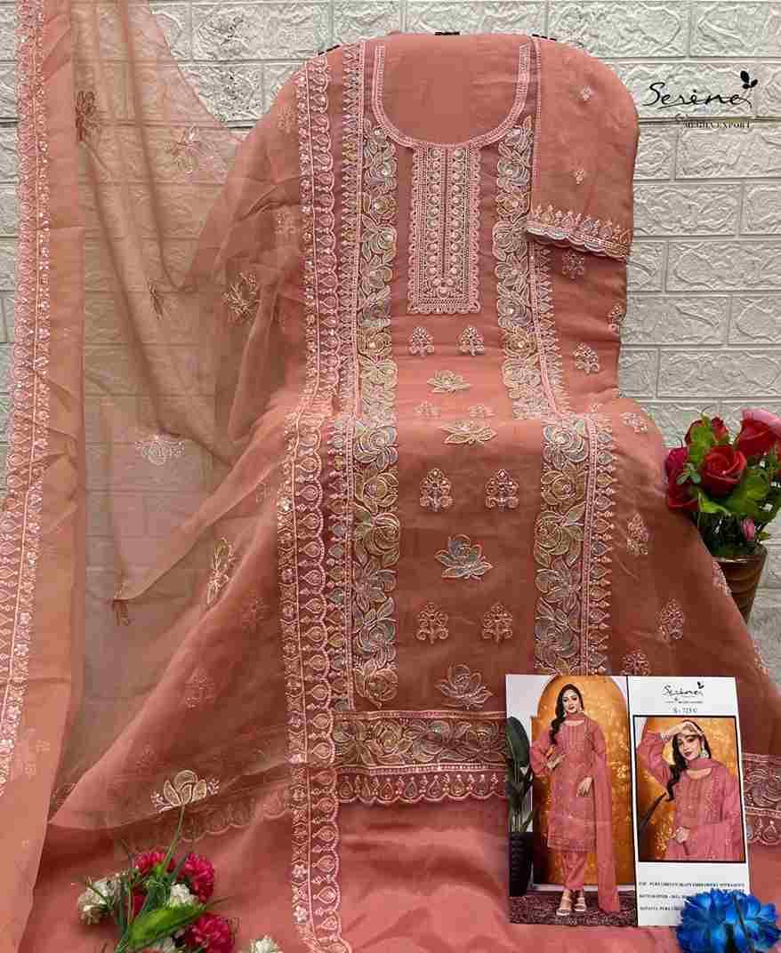 Serene Hit Design S-723 Colours By Serene S-723-A To S-723-D Series Designer Pakistani Suits Beautiful Fancy Colorful Stylish Party Wear & Occasional Wear Pure Chiffon Embroidered Dresses At Wholesale Price