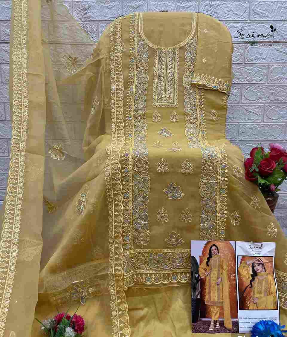 Serene Hit Design S-723 Colours By Serene S-723-A To S-723-D Series Designer Pakistani Suits Beautiful Fancy Colorful Stylish Party Wear & Occasional Wear Pure Chiffon Embroidered Dresses At Wholesale Price