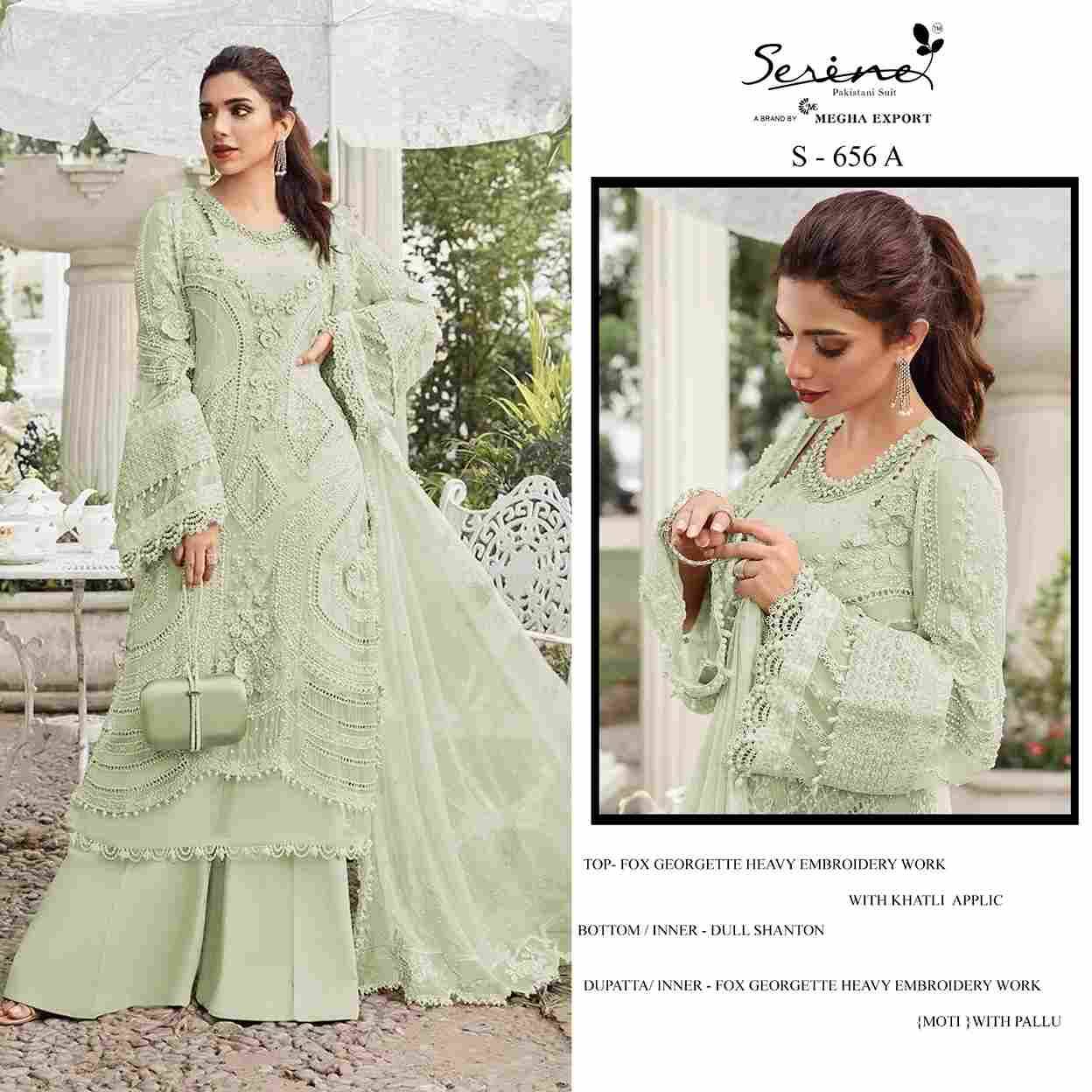 Serene Hit Design S-656 Colours By Serene S-656-A To S-656-D Series Designer Pakistani Suits Beautiful Fancy Colorful Stylish Party Wear & Occasional Wear Faux Georgette Embroidered Dresses At Wholesale Price