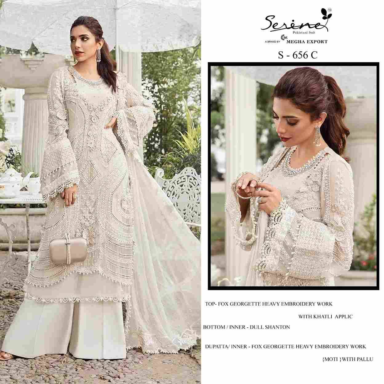 Serene Hit Design S-656 Colours By Serene S-656-A To S-656-D Series Designer Pakistani Suits Beautiful Fancy Colorful Stylish Party Wear & Occasional Wear Faux Georgette Embroidered Dresses At Wholesale Price