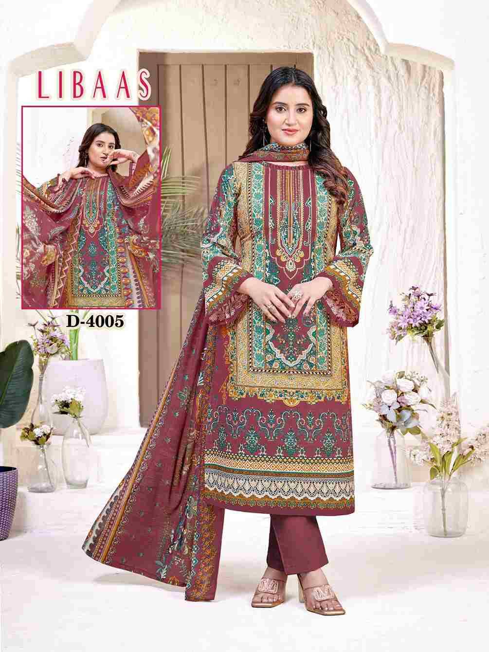 Libaas Vol-4 By Ganesha 4005 To 4012 Series Beautiful Festive Suits Stylish Fancy Colorful Party Wear & Occasional Wear Pure Cotton Dresses At Wholesale Price