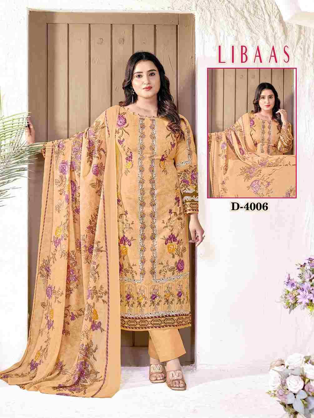 Libaas Vol-4 By Ganesha 4005 To 4012 Series Beautiful Festive Suits Stylish Fancy Colorful Party Wear & Occasional Wear Pure Cotton Dresses At Wholesale Price
