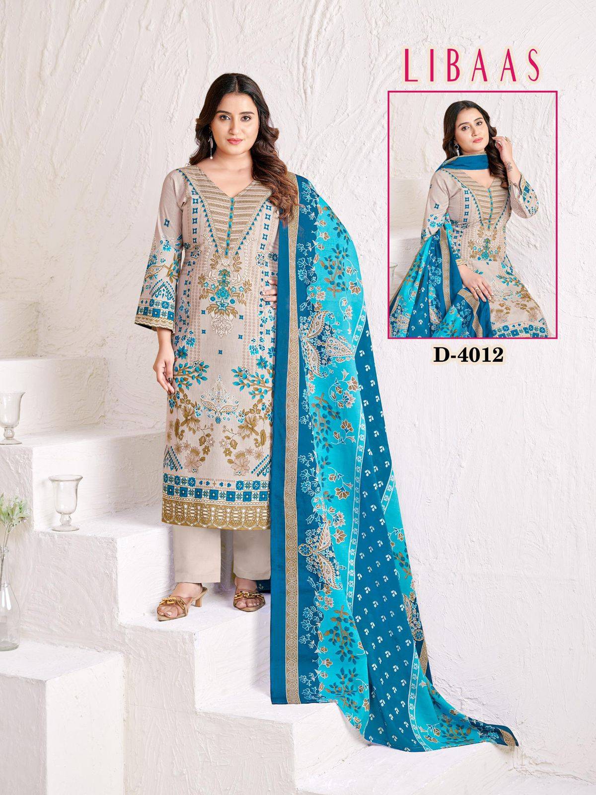 Libaas Vol-4 By Ganesha 4005 To 4012 Series Beautiful Festive Suits Stylish Fancy Colorful Party Wear & Occasional Wear Pure Cotton Dresses At Wholesale Price