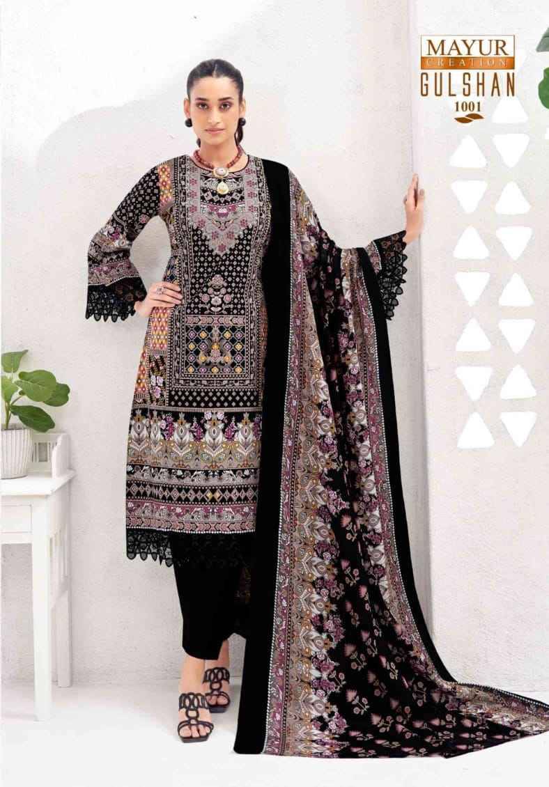Gulshan Vol-1 By Mayur Creation 1001 To 1008 Series Beautiful Stylish Festive Suits Fancy Colorful Casual Wear & Ethnic Wear & Ready To Wear Heavy Lawn Cotton Print Dresses At Wholesale Price