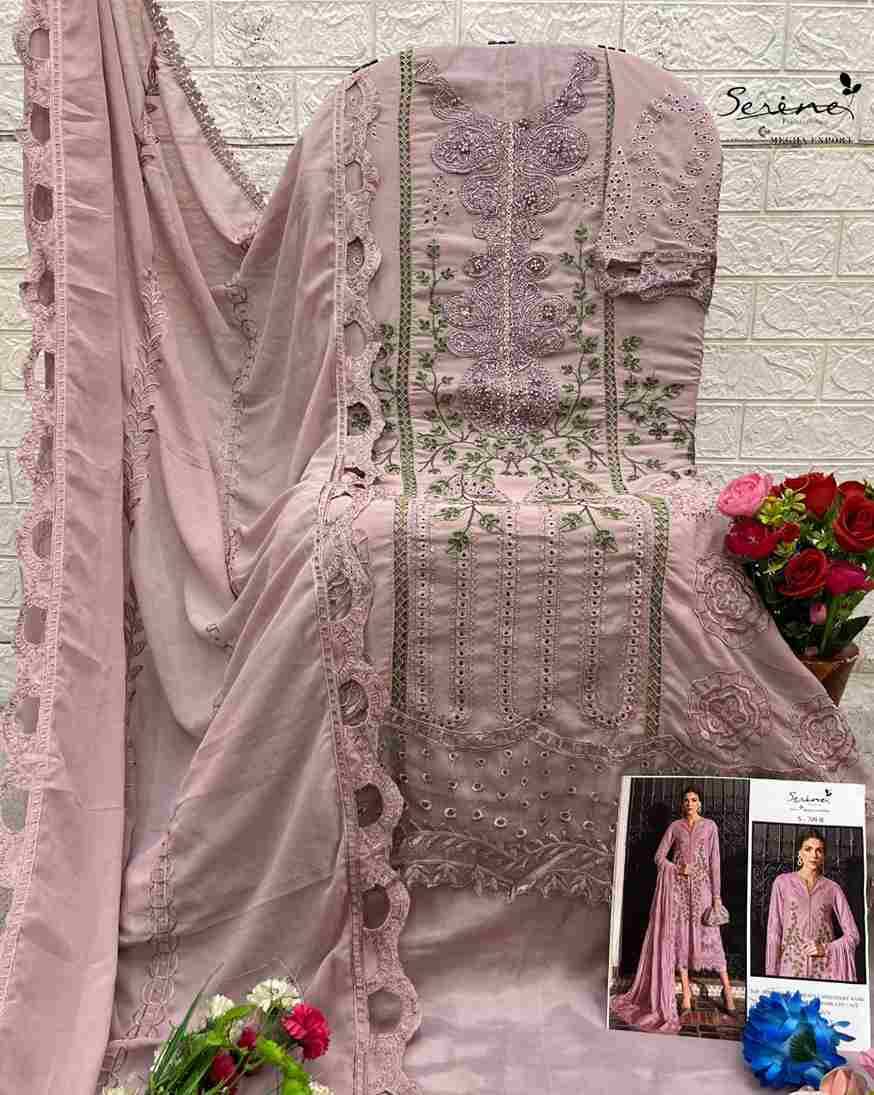 Serene Hit Design S-709 Colours By Serene S-709-A To S-709-D Series Designer Pakistani Suits Beautiful Fancy Colorful Stylish Party Wear & Occasional Wear Pure Georgette Embroidered Dresses At Wholesale Price
