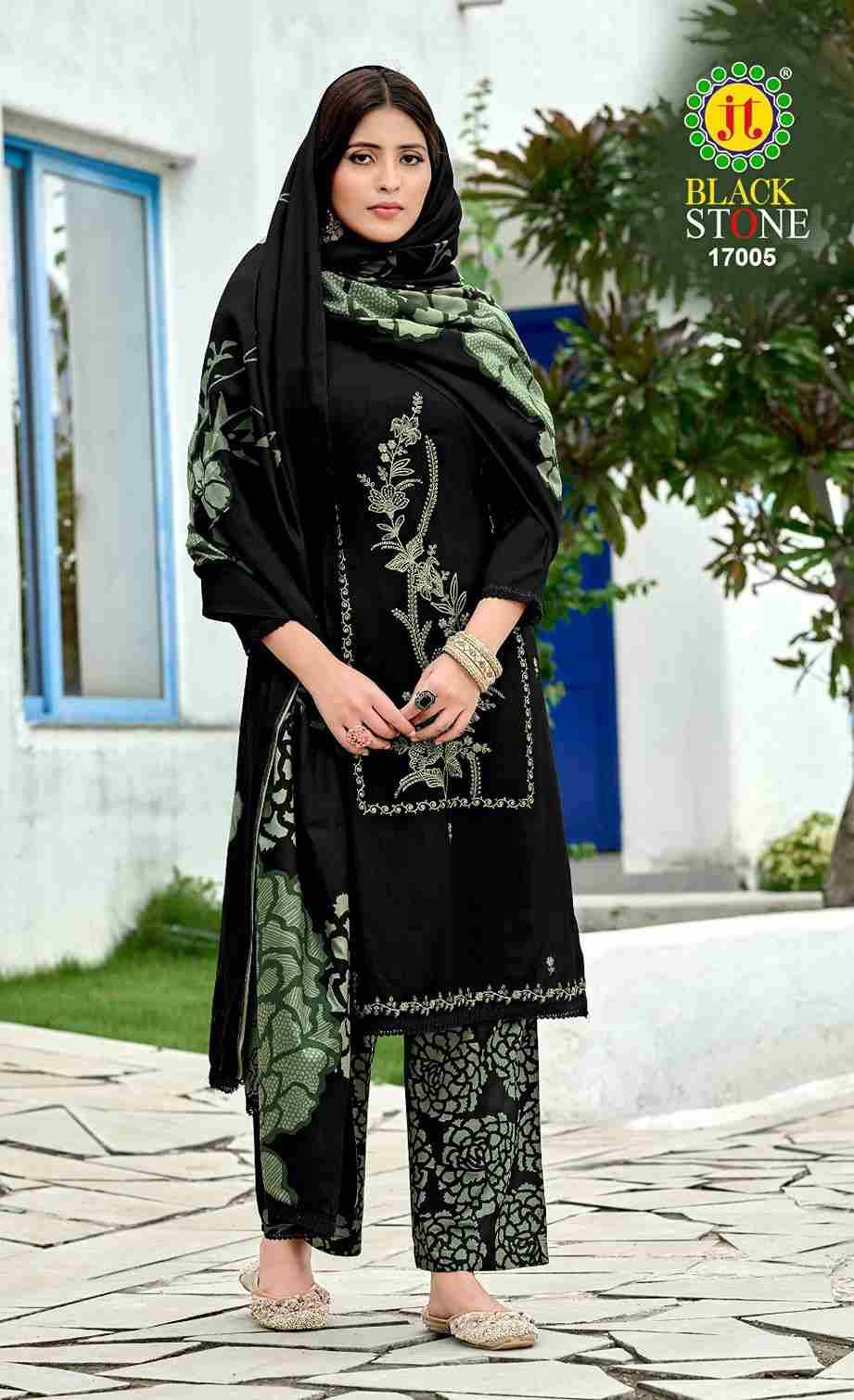 Black Stone Vol-17 By JT 17001 To 17005 Series Beautiful Festive Suits Colorful Stylish Fancy Casual Wear & Ethnic Wear Rayon Dresses At Wholesale Price