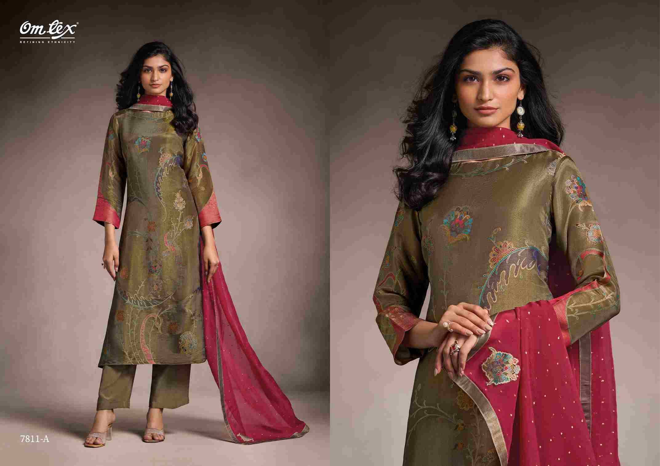Varnika By Om Tex 7811-A To 7811-D Series Beautiful Festive Suits Colorful Stylish Fancy Casual Wear & Ethnic Wear Silk Jacquard Print Dresses At Wholesale Price