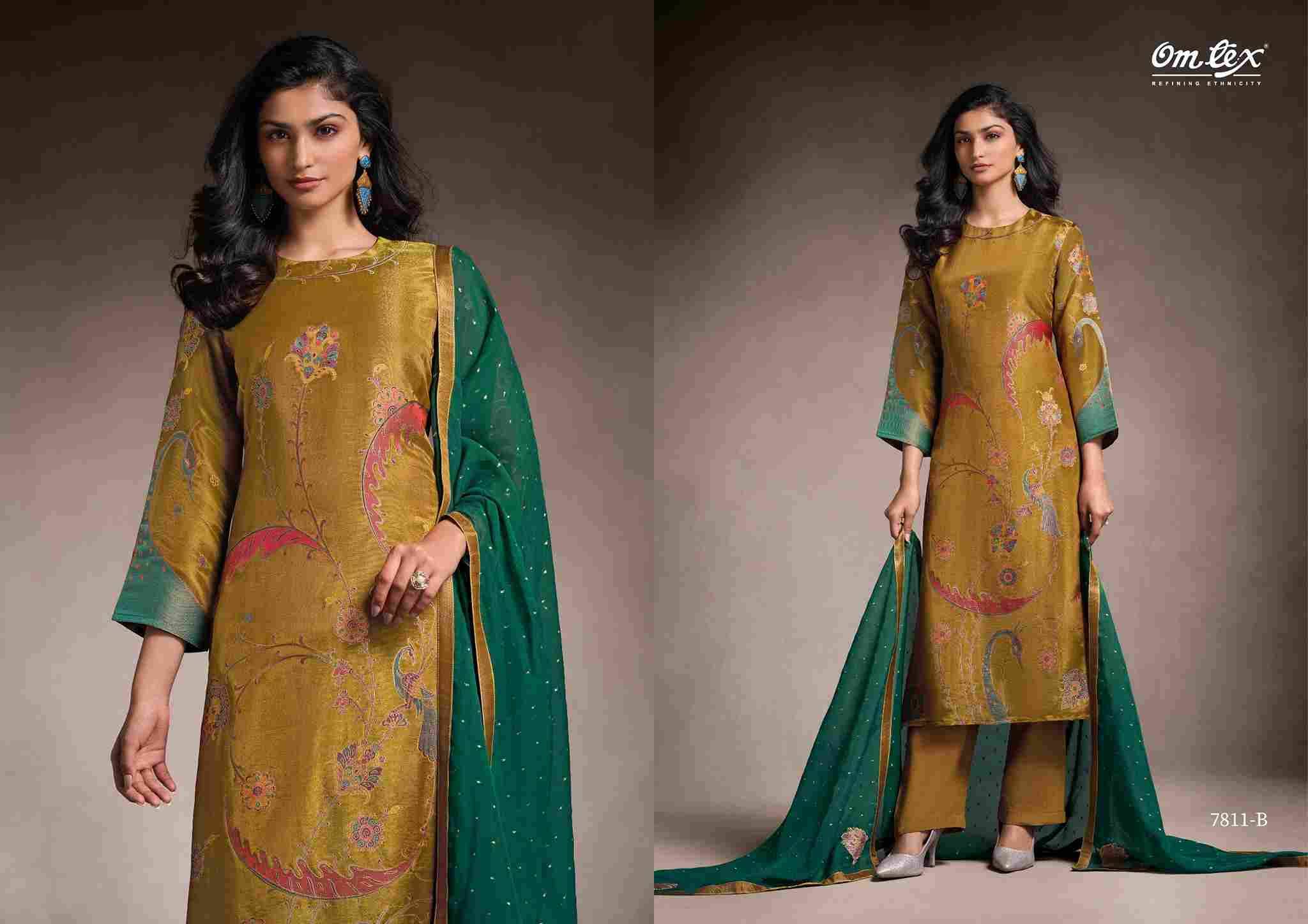 Varnika By Om Tex 7811-A To 7811-D Series Beautiful Festive Suits Colorful Stylish Fancy Casual Wear & Ethnic Wear Silk Jacquard Print Dresses At Wholesale Price
