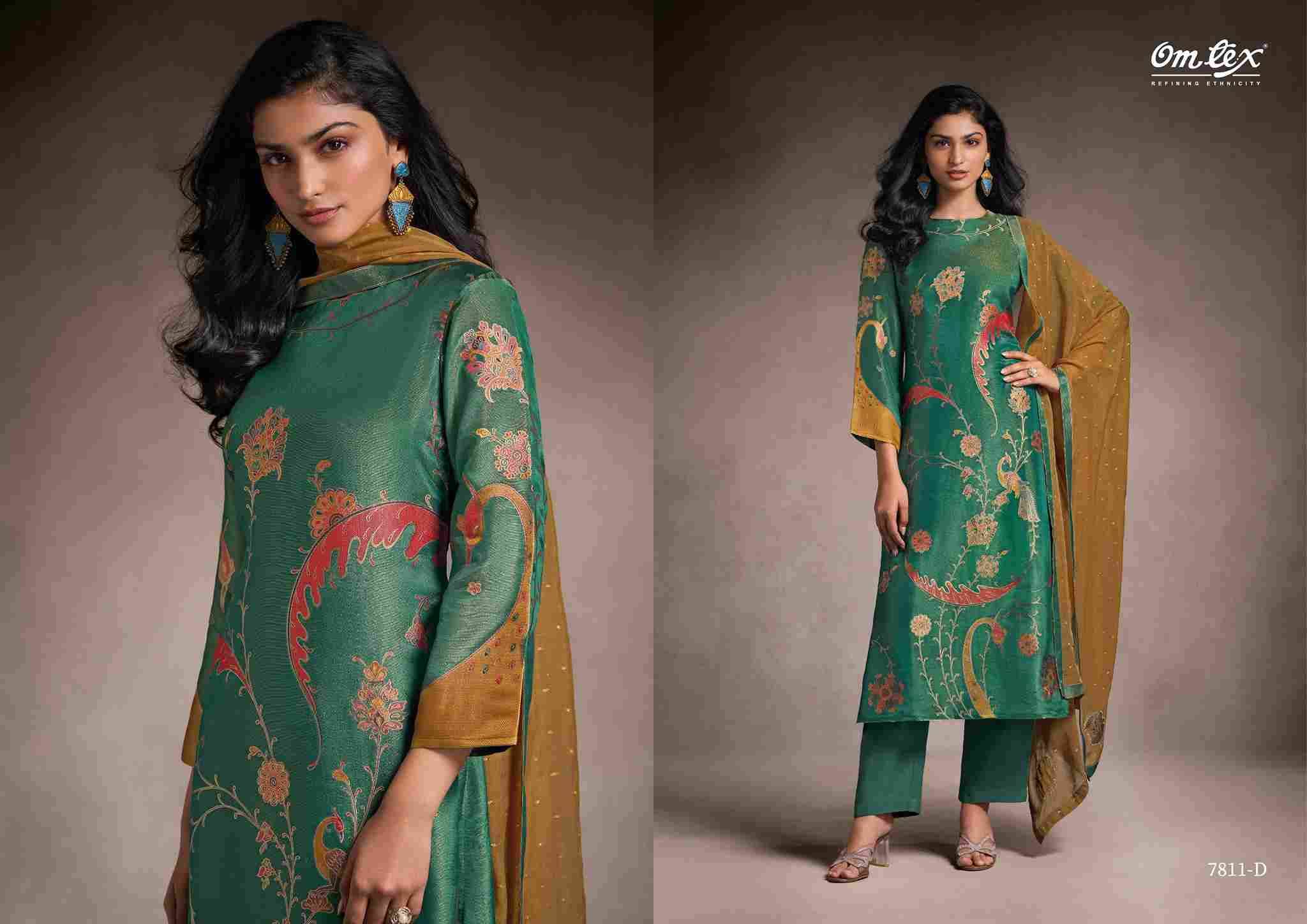 Varnika By Om Tex 7811-A To 7811-D Series Beautiful Festive Suits Colorful Stylish Fancy Casual Wear & Ethnic Wear Silk Jacquard Print Dresses At Wholesale Price