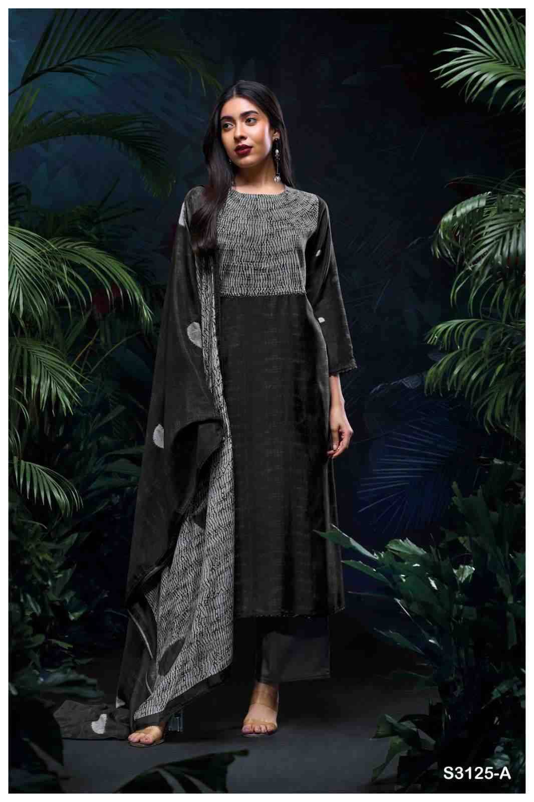 Barnali-3125 By Ganga Fashion 3125-A To 3125-C Series Beautiful Festive Suits Colorful Stylish Fancy Casual Wear & Ethnic Wear Pure Bemberg Silk Dresses At Wholesale Price