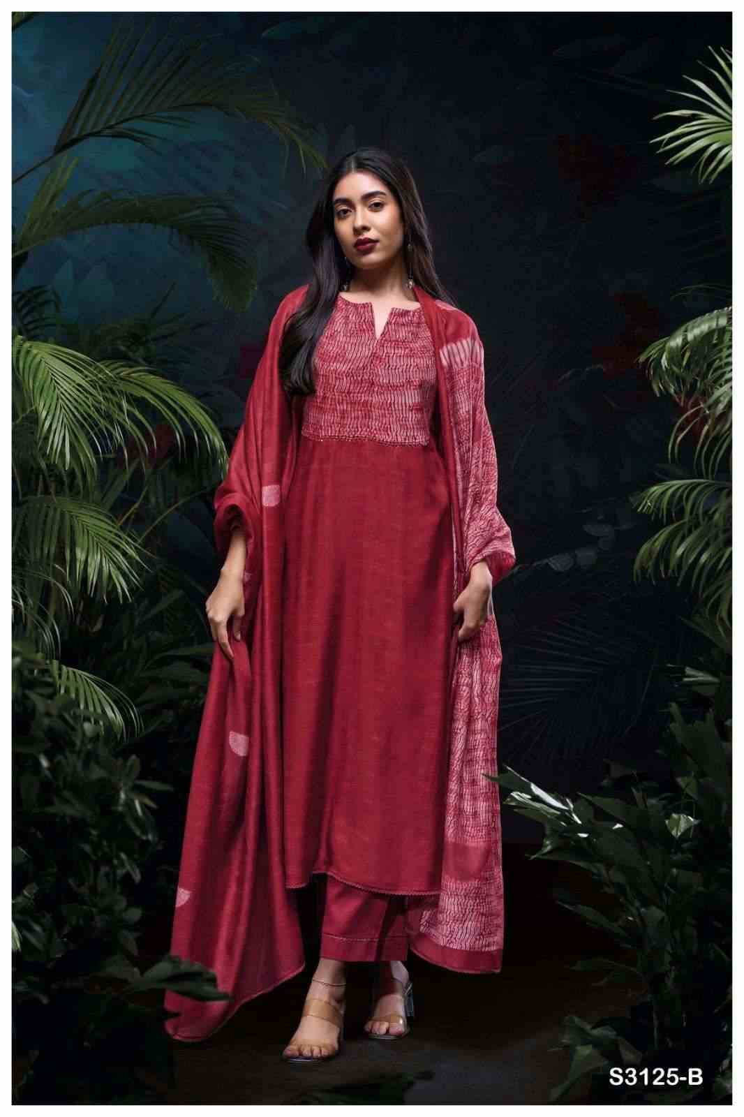 Barnali-3125 By Ganga Fashion 3125-A To 3125-C Series Beautiful Festive Suits Colorful Stylish Fancy Casual Wear & Ethnic Wear Pure Bemberg Silk Dresses At Wholesale Price