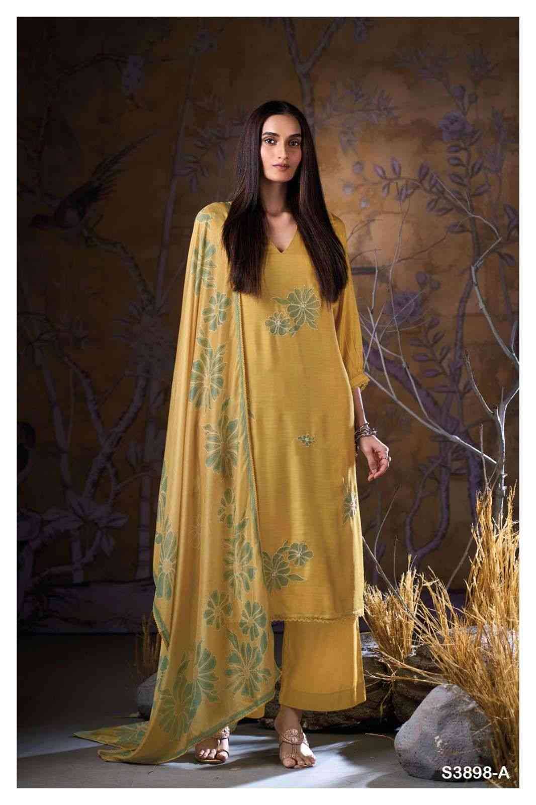 Sivah-3898 By Ganga Fashion 3898-A To 3898-C Series Beautiful Festive Suits Colorful Stylish Fancy Casual Wear & Ethnic Wear Pure Bemberg Silk Dresses At Wholesale Price