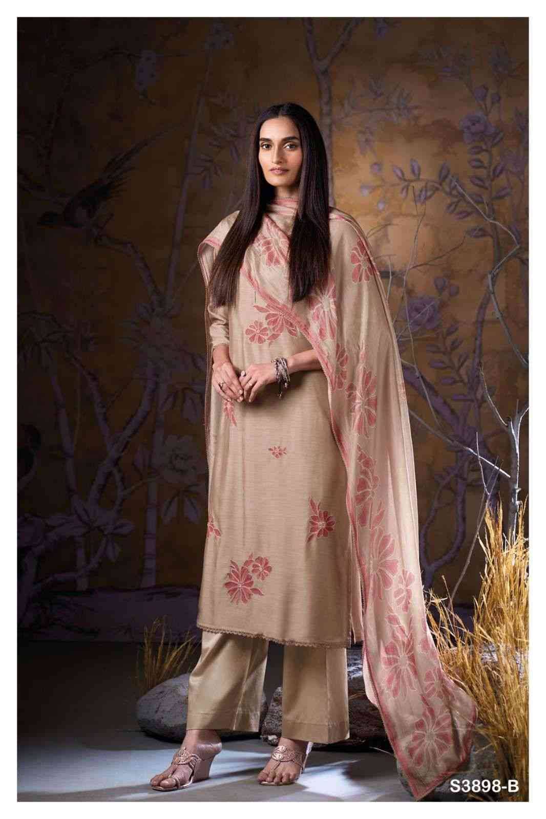Sivah-3898 By Ganga Fashion 3898-A To 3898-C Series Beautiful Festive Suits Colorful Stylish Fancy Casual Wear & Ethnic Wear Pure Bemberg Silk Dresses At Wholesale Price