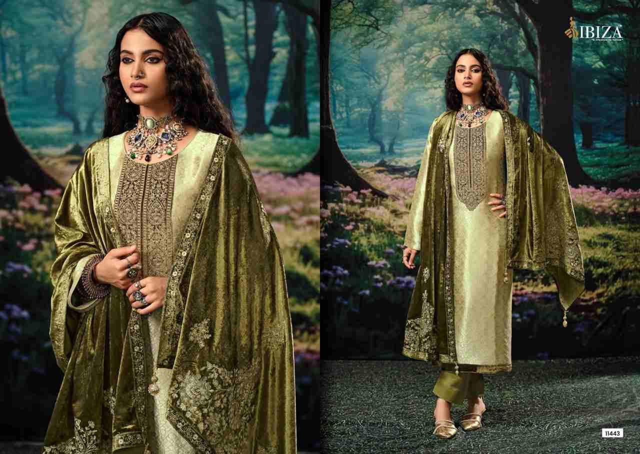 Swark By Ibiza 11441 To 11444 Series Designer Festive Suits Beautiful Fancy Stylish Colorful Party Wear & Occasional Wear Pure Silk Jacquard Dresses At Wholesale Price