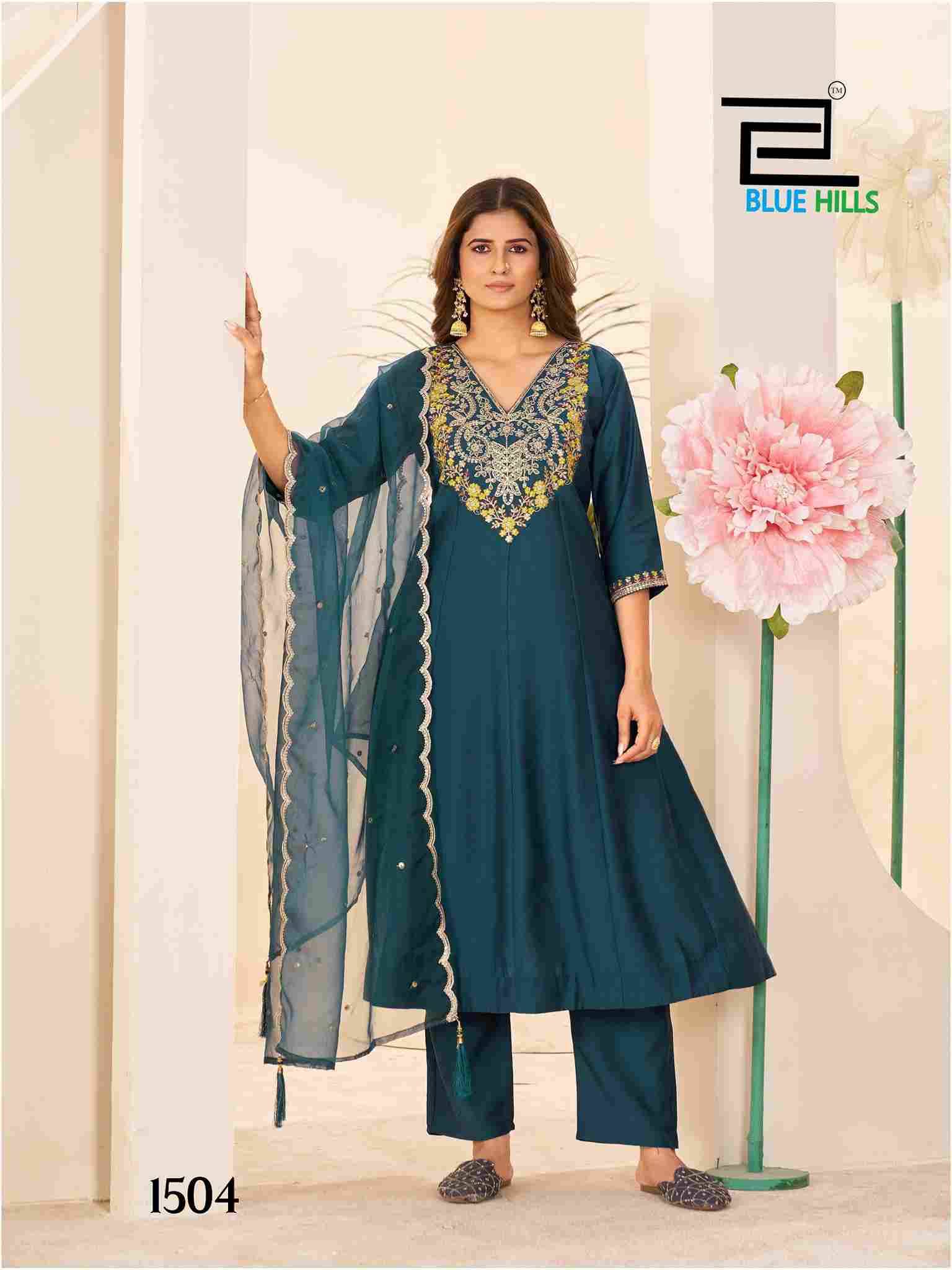 Taj Mahal Vol-15 By Blue Hills 1501 To 1505 Series Beautiful Stylish Festive Suits Fancy Colorful Casual Wear & Ethnic Wear & Ready To Wear Roman Silk Dresses At Wholesale Price
