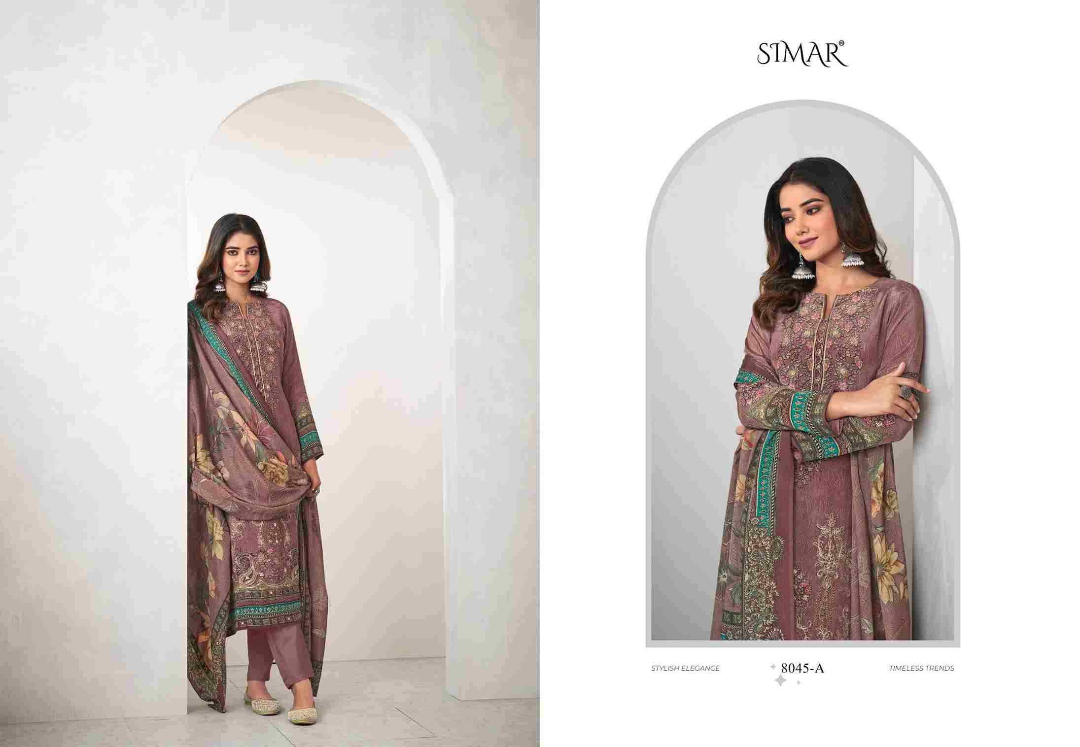 Pankh By Simar 8045-A To 8045-D Series Designer Festive Suits Beautiful Stylish Fancy Colorful Party Wear & Occasional Wear Pure Natural Crepe Dresses At Wholesale Price