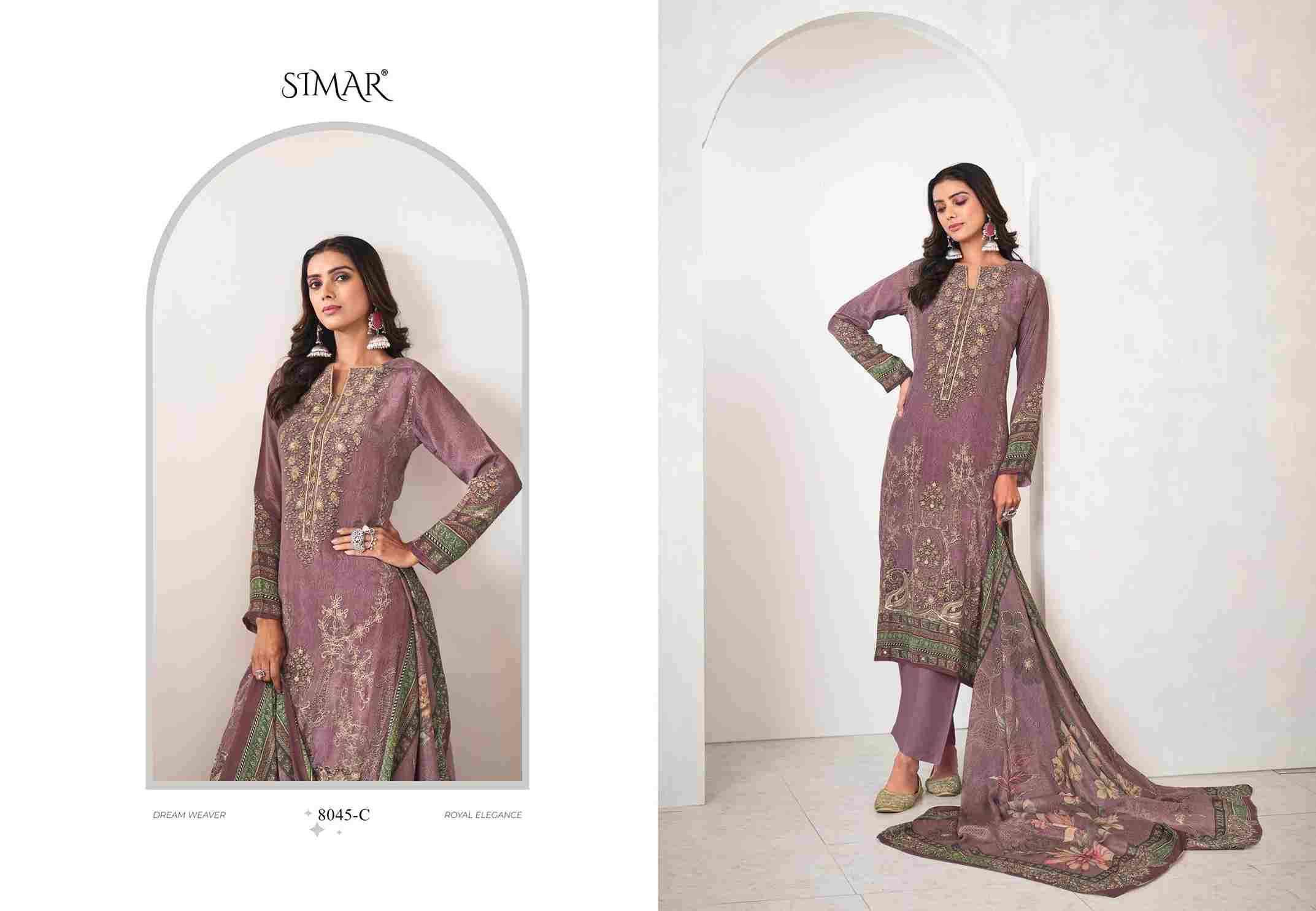 Pankh By Simar 8045-A To 8045-D Series Designer Festive Suits Beautiful Stylish Fancy Colorful Party Wear & Occasional Wear Pure Natural Crepe Dresses At Wholesale Price