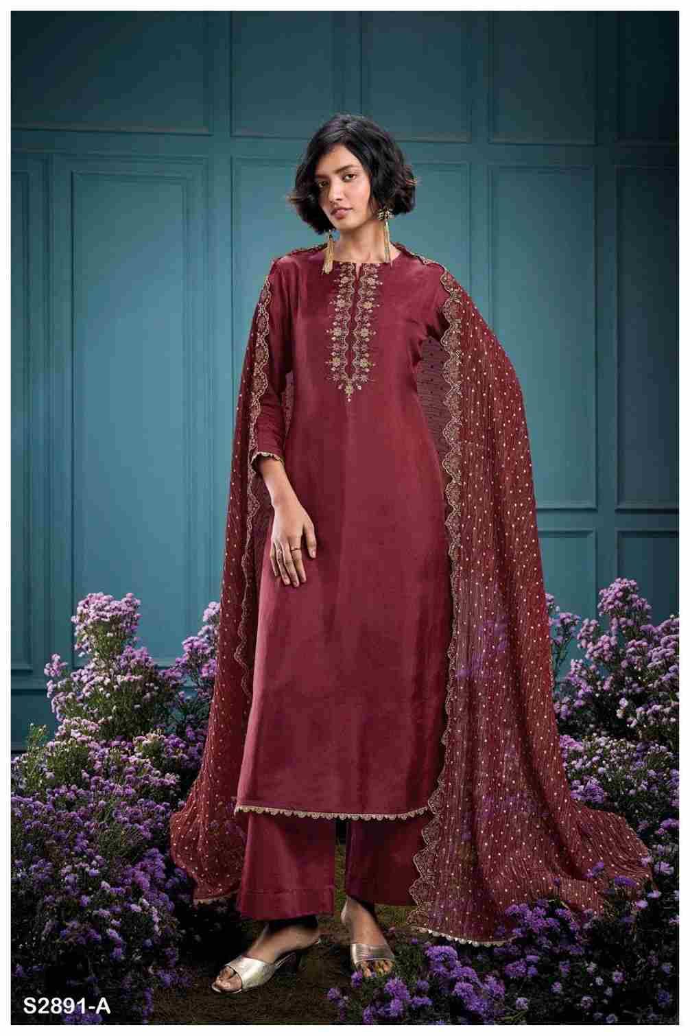 Tahrah-2891 By Ganga Fashion 2891-A To 2891-B Series Beautiful Festive Suits Colorful Stylish Fancy Casual Wear & Ethnic Wear Pure Bemberg Silk Dresses At Wholesale Price