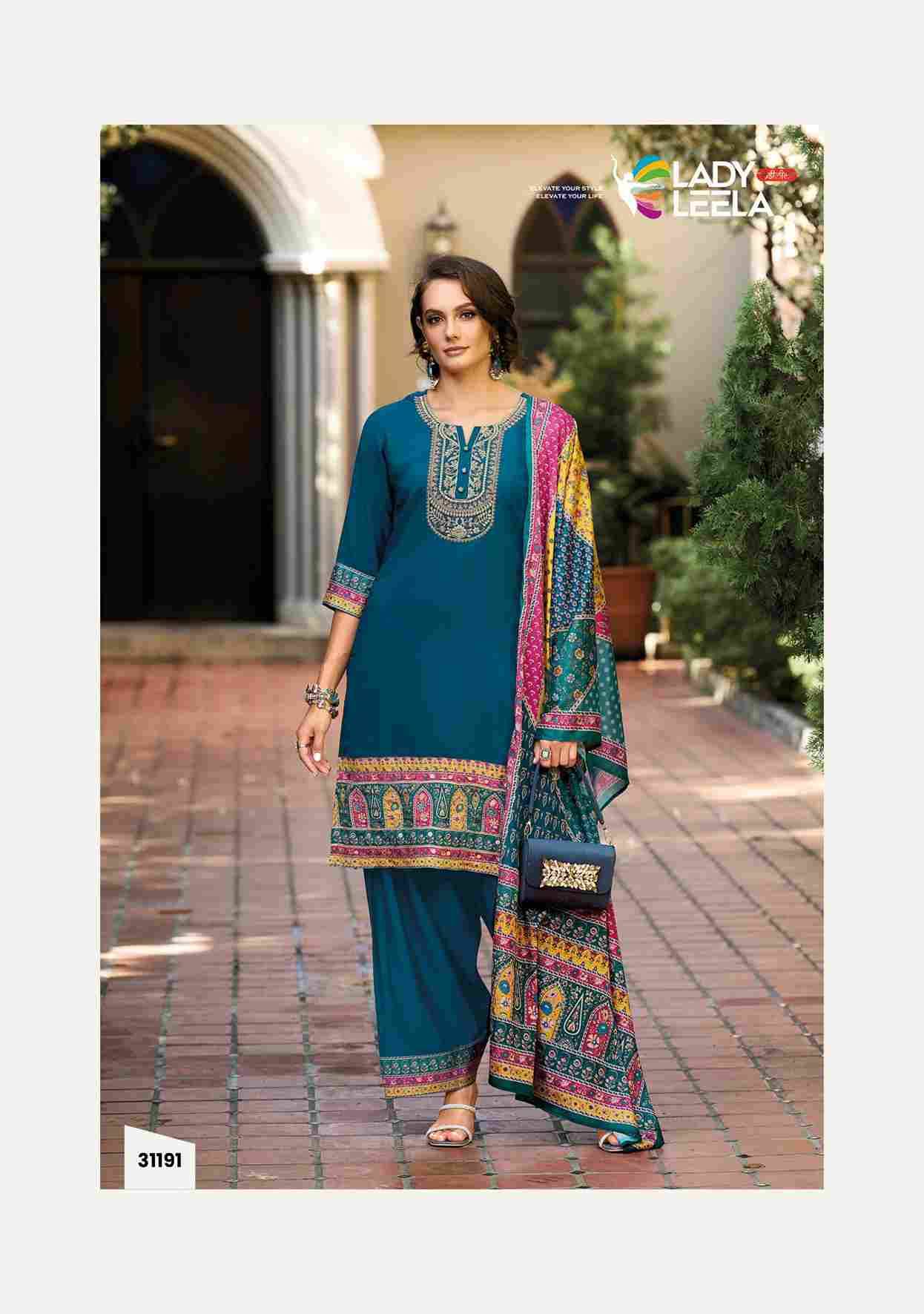 Khwab By Lady Leela 31191 To 31194 Series Beautiful Festive Suits Colorful Stylish Fancy Casual Wear & Ethnic Wear Viscose Silk With Work Dresses At Wholesale Price