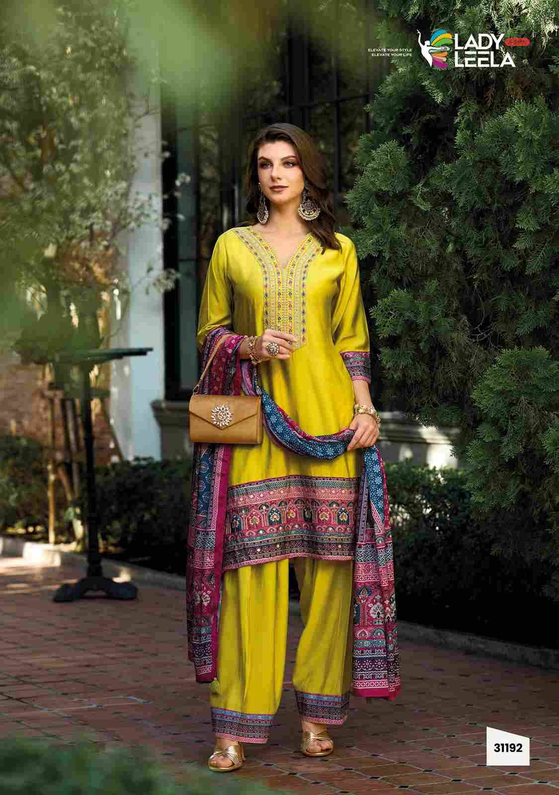 Khwab By Lady Leela 31191 To 31194 Series Beautiful Festive Suits Colorful Stylish Fancy Casual Wear & Ethnic Wear Viscose Silk With Work Dresses At Wholesale Price