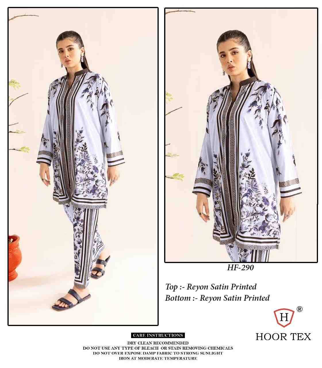 Hoor Tex Hit Design HF-290 Series By Hoor Tex HF-290 To HF-299 Series Designer Stylish Fancy Colorful Beautiful Casual Wear & Ethnic Wear Imported Rayon Satin Co-Ords At Wholesale Price