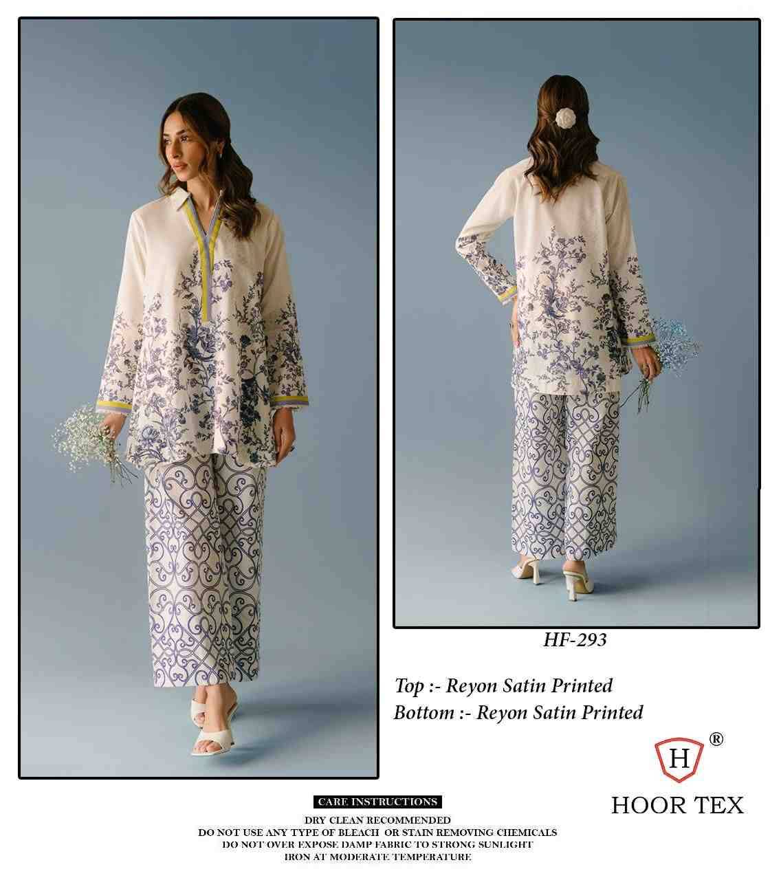 Hoor Tex Hit Design HF-290 Series By Hoor Tex HF-290 To HF-299 Series Designer Stylish Fancy Colorful Beautiful Casual Wear & Ethnic Wear Imported Rayon Satin Co-Ords At Wholesale Price