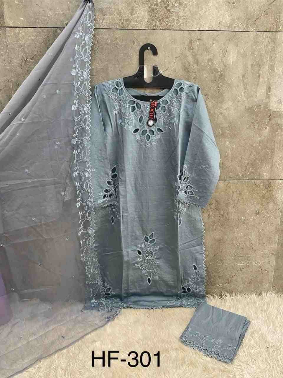 Hoor Tex Hit Design HF-301 Colours By Hoor Tex HF-301-A To HF-301-D Series Designer Festive Pakistani Suits Collection Beautiful Stylish Fancy Colorful Party Wear & Occasional Wear Viscose Dresses At Wholesale Price