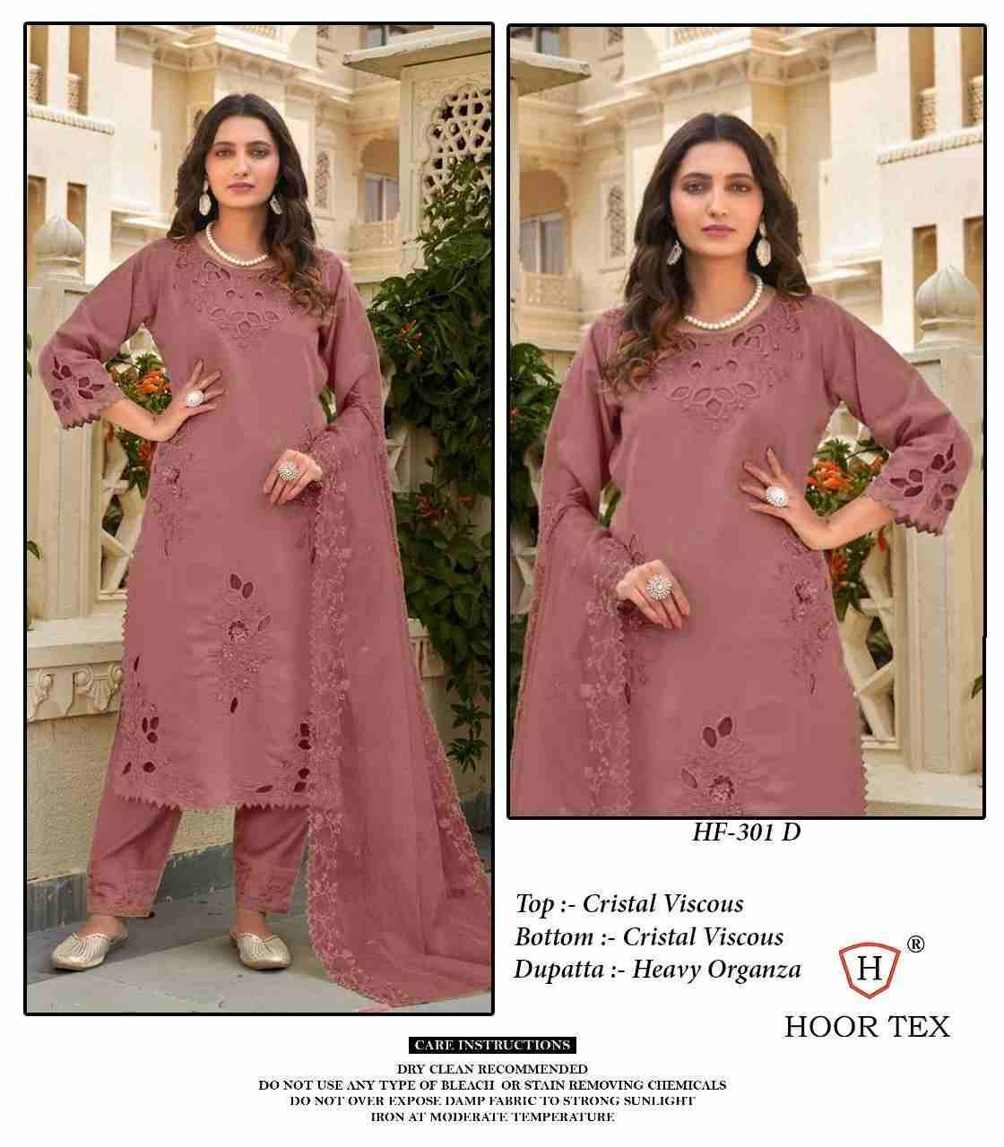 Hoor Tex Hit Design HF-301 Colours By Hoor Tex HF-301-A To HF-301-D Series Designer Festive Pakistani Suits Collection Beautiful Stylish Fancy Colorful Party Wear & Occasional Wear Viscose Dresses At Wholesale Price