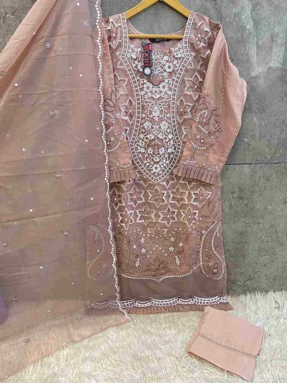 Hoor Tex Hit Design HF-177 Colours By Hoor Tex HF-177-A To HF-177-D Series Designer Festive Pakistani Suits Collection Beautiful Stylish Fancy Colorful Party Wear & Occasional Wear Heavy Organza Embroidered Dresses At Wholesale Price