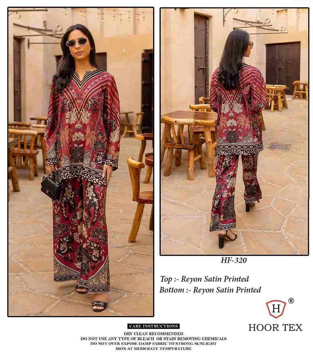 Hoor Tex Hit Design HF-317 Series By Hoor Tex HF-317To HF-326 Series Designer Stylish Fancy Colorful Beautiful Casual Wear & Ethnic Wear Imported Rayon Satin Co-Ords At Wholesale Price