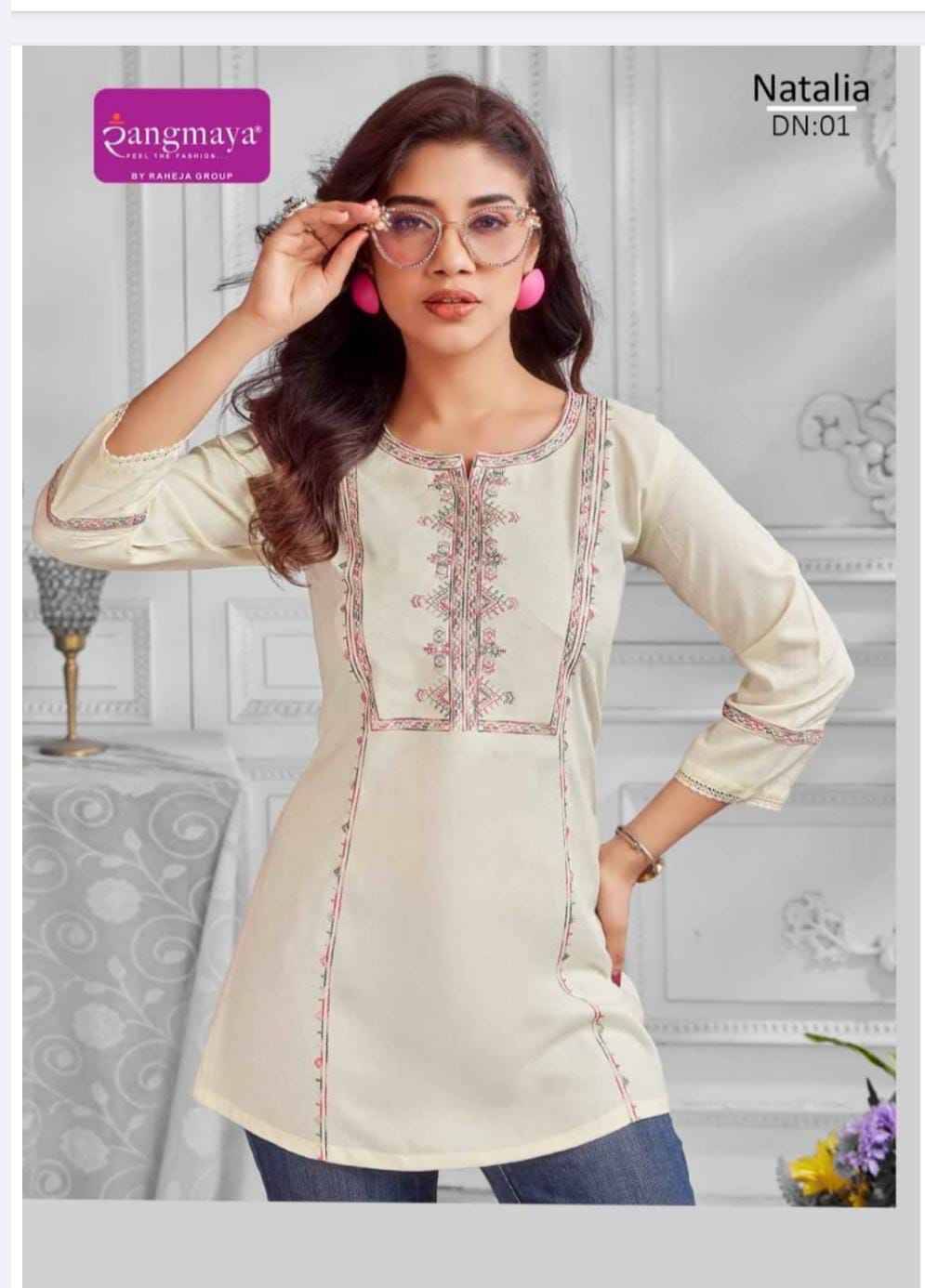 Natalia By Rangmaya 01 To 08 Series Designer Stylish Fancy Colorful Beautiful Party Wear & Ethnic Wear Collection Heavy Rayon Tops At Wholesale Price