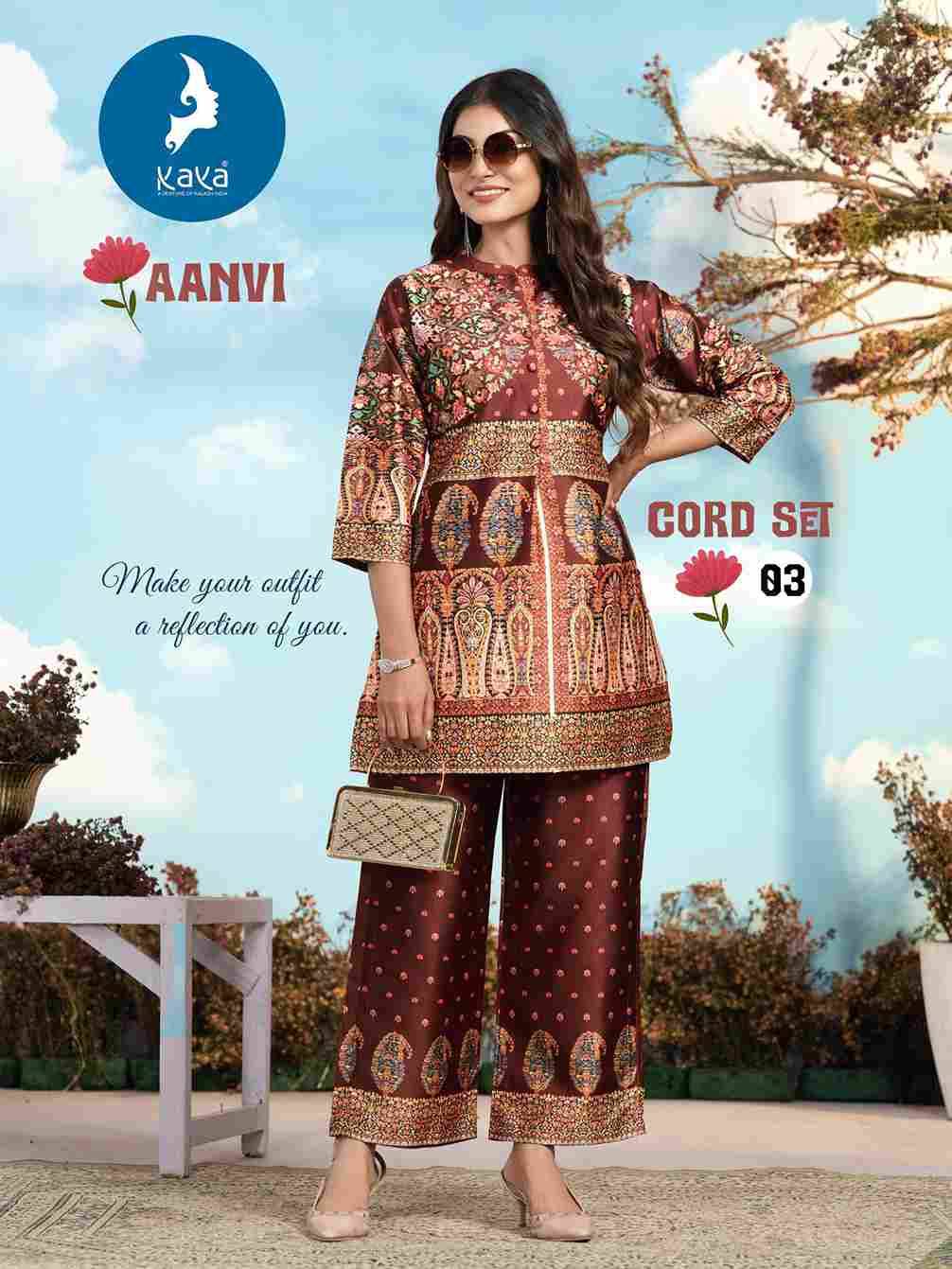 Aanvi By Kaya 01 To 06 Series Designer Stylish Fancy Colorful Beautiful Party Wear & Ethnic Wear Collection Vertican Co-Ord At Wholesale Price