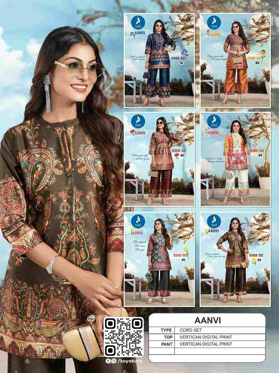 Aanvi By Kaya 01 To 06 Series Designer Stylish Fancy Colorful Beautiful Party Wear & Ethnic Wear Collection Vertican Co-Ord At Wholesale Price