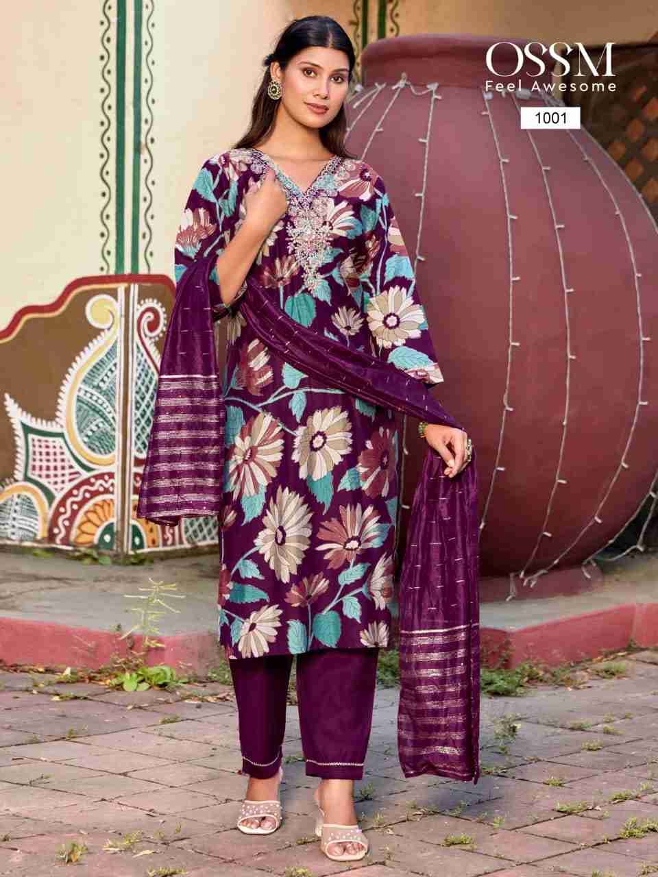 Muskan Vol-9 By Ossm 1001 To 1006 Series Designer Festive Suits Collection Beautiful Stylish Fancy Colorful Party Wear & Occasional Wear Vertican Dresses At Wholesale Price