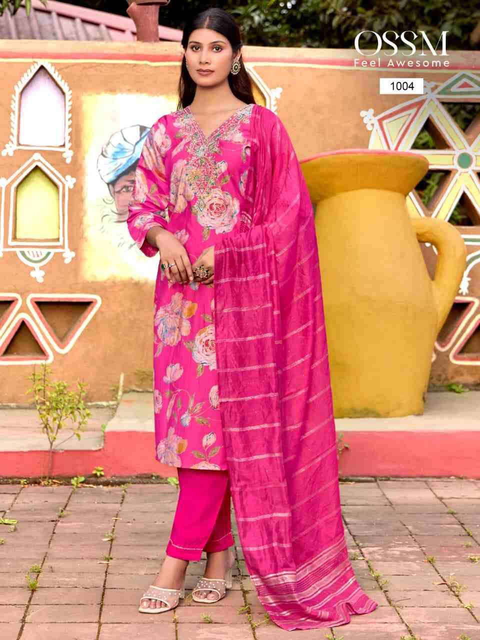 Muskan Vol-9 By Ossm 1001 To 1006 Series Designer Festive Suits Collection Beautiful Stylish Fancy Colorful Party Wear & Occasional Wear Vertican Dresses At Wholesale Price