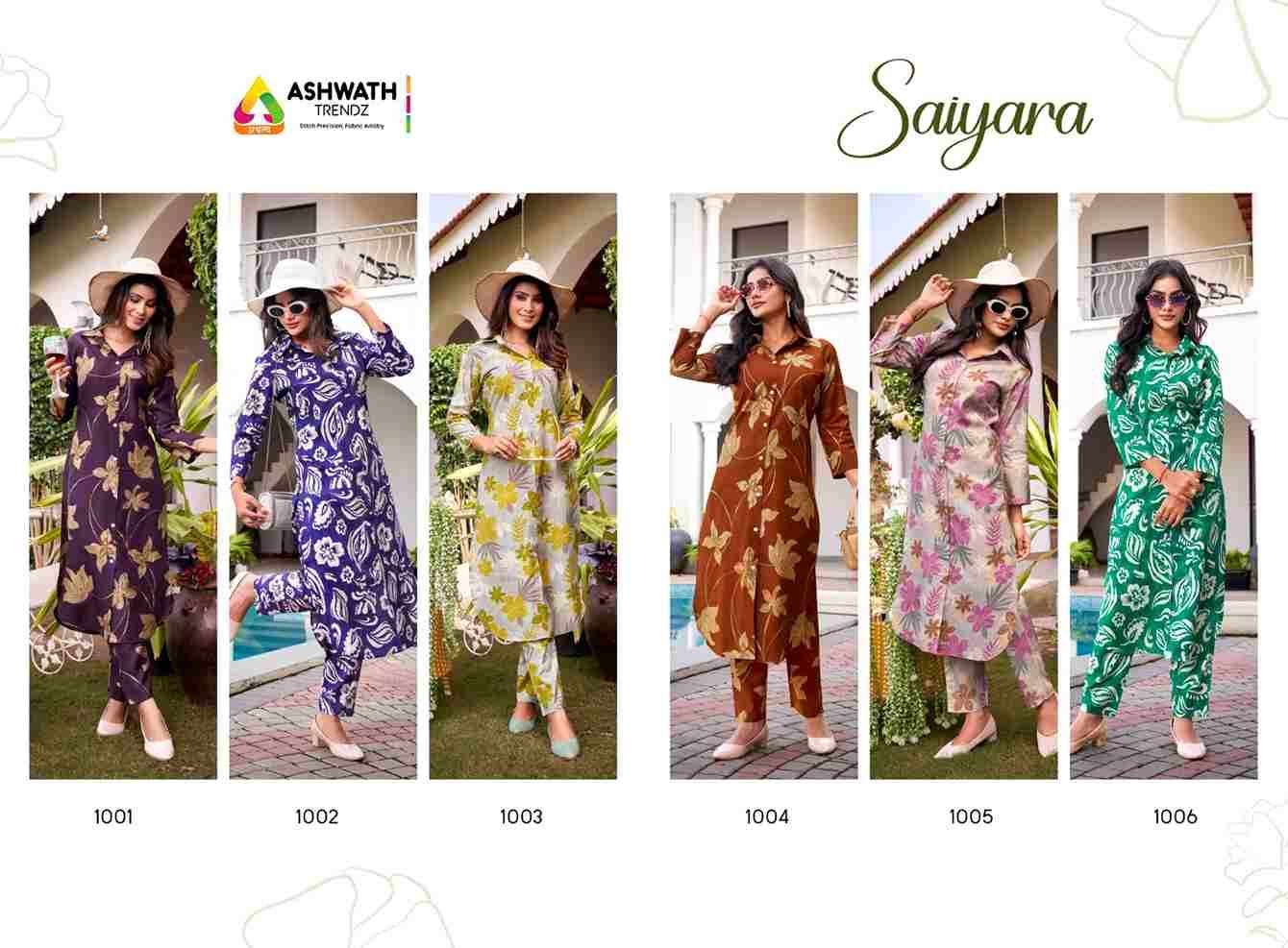 Saiyara By Ashwath Trendz 1001 To 1006 Series Designer Stylish Fancy Colorful Beautiful Party Wear & Ethnic Wear Collection Vatican Print Kurtis With Bottom At Wholesale Price