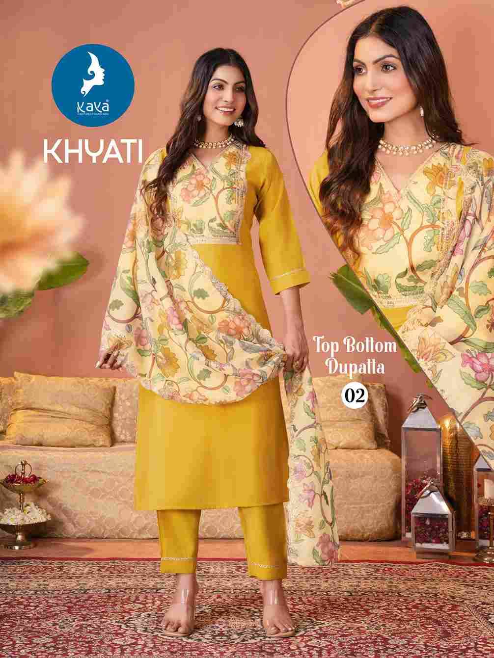 Khyati By Kaya 01 To 06 Series Beautiful Stylish Festive Suits Fancy Colorful Casual Wear & Ethnic Wear & Ready To Wear Roman Shimmer Dresses At Wholesale Price