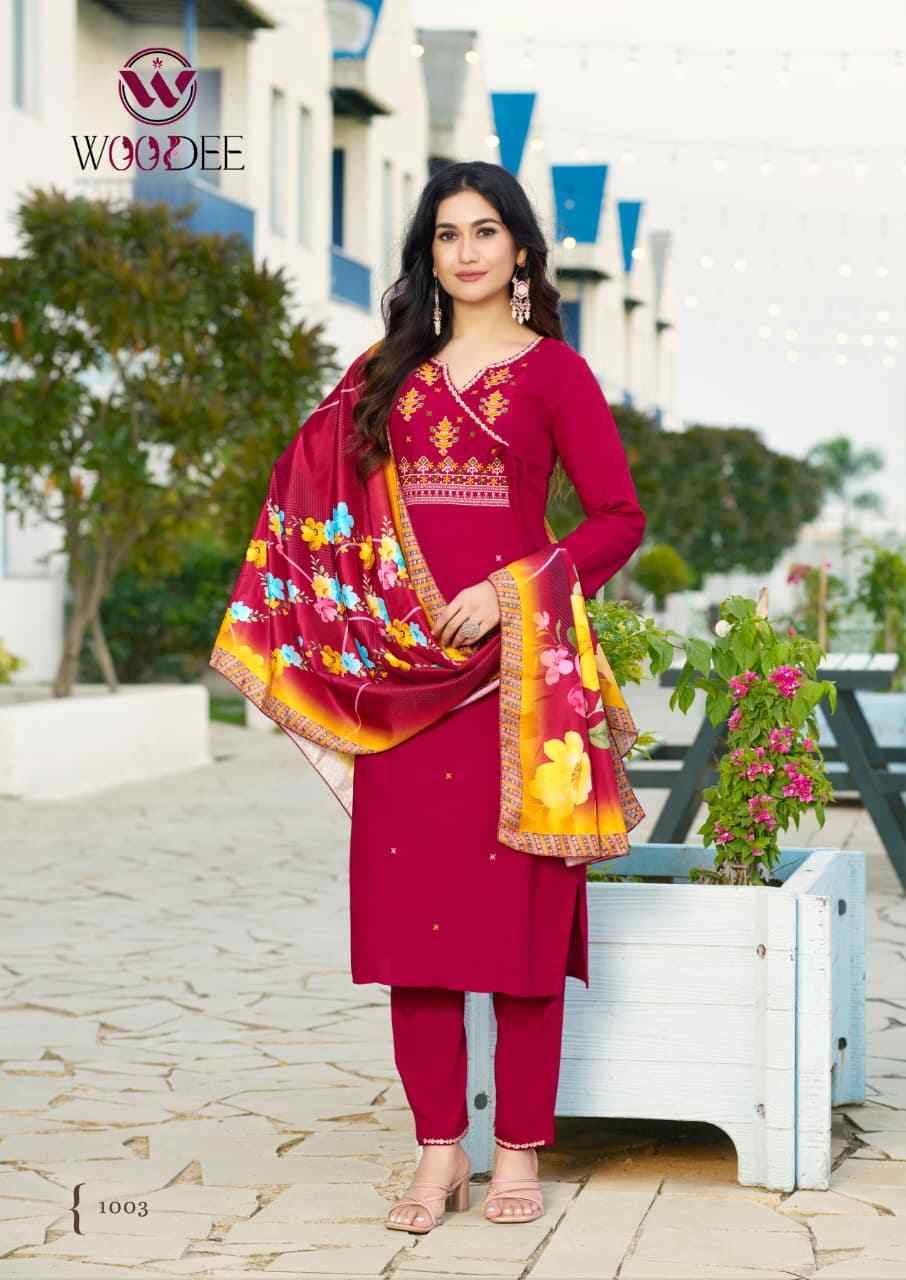 Sargam By Woodee 1001 To 1006 Series Designer Stylish Fancy Colorful Beautiful Party Wear & Ethnic Wear Collection Premium Rayon Dresses At Wholesale Price