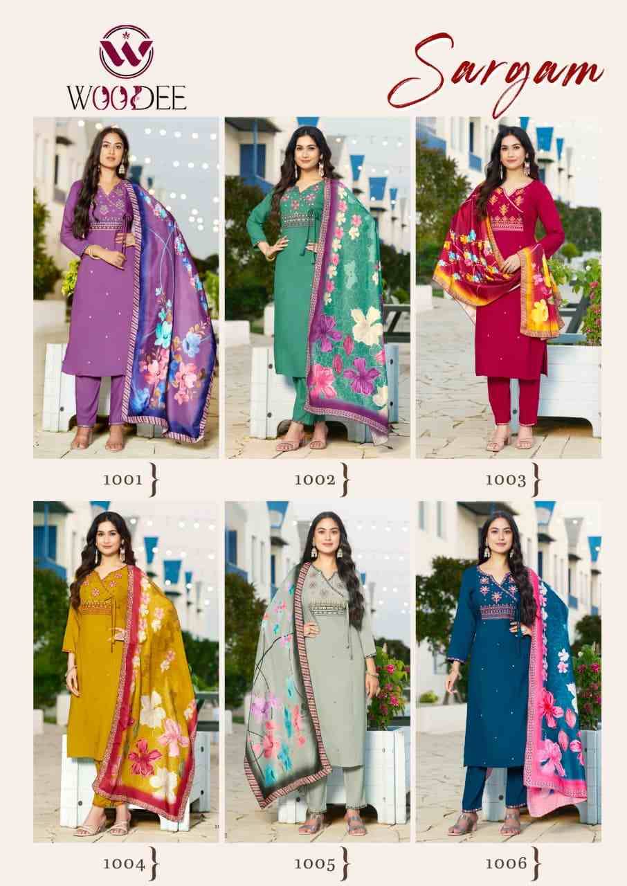 Sargam By Woodee 1001 To 1006 Series Designer Stylish Fancy Colorful Beautiful Party Wear & Ethnic Wear Collection Premium Rayon Dresses At Wholesale Price
