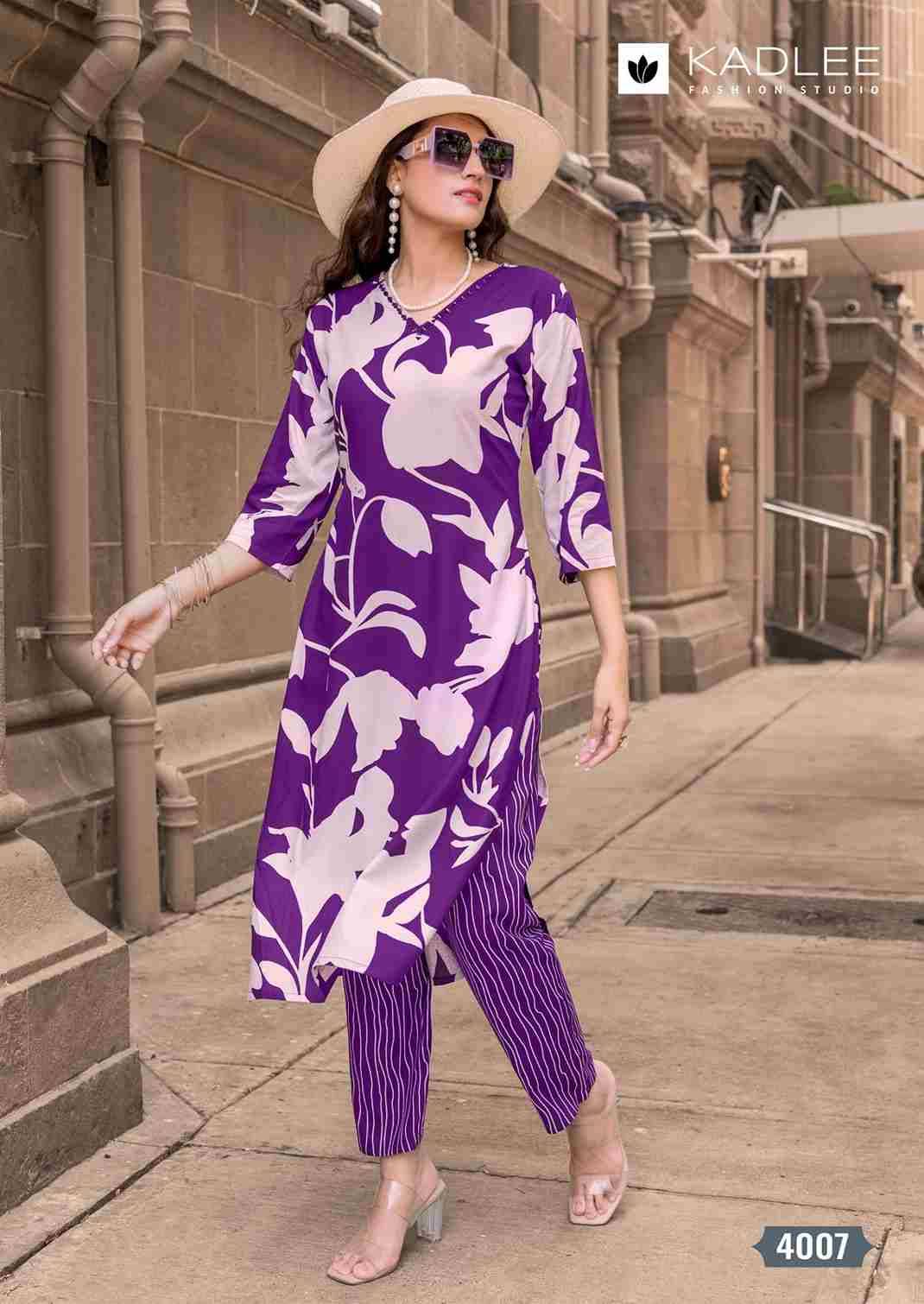 Rangoli Vol-2 By Kadlee 4007 To 4012 Series Designer Stylish Fancy Colorful Beautiful Party Wear & Ethnic Wear Collection Rayon Print Kurtis With Bottom At Wholesale Price