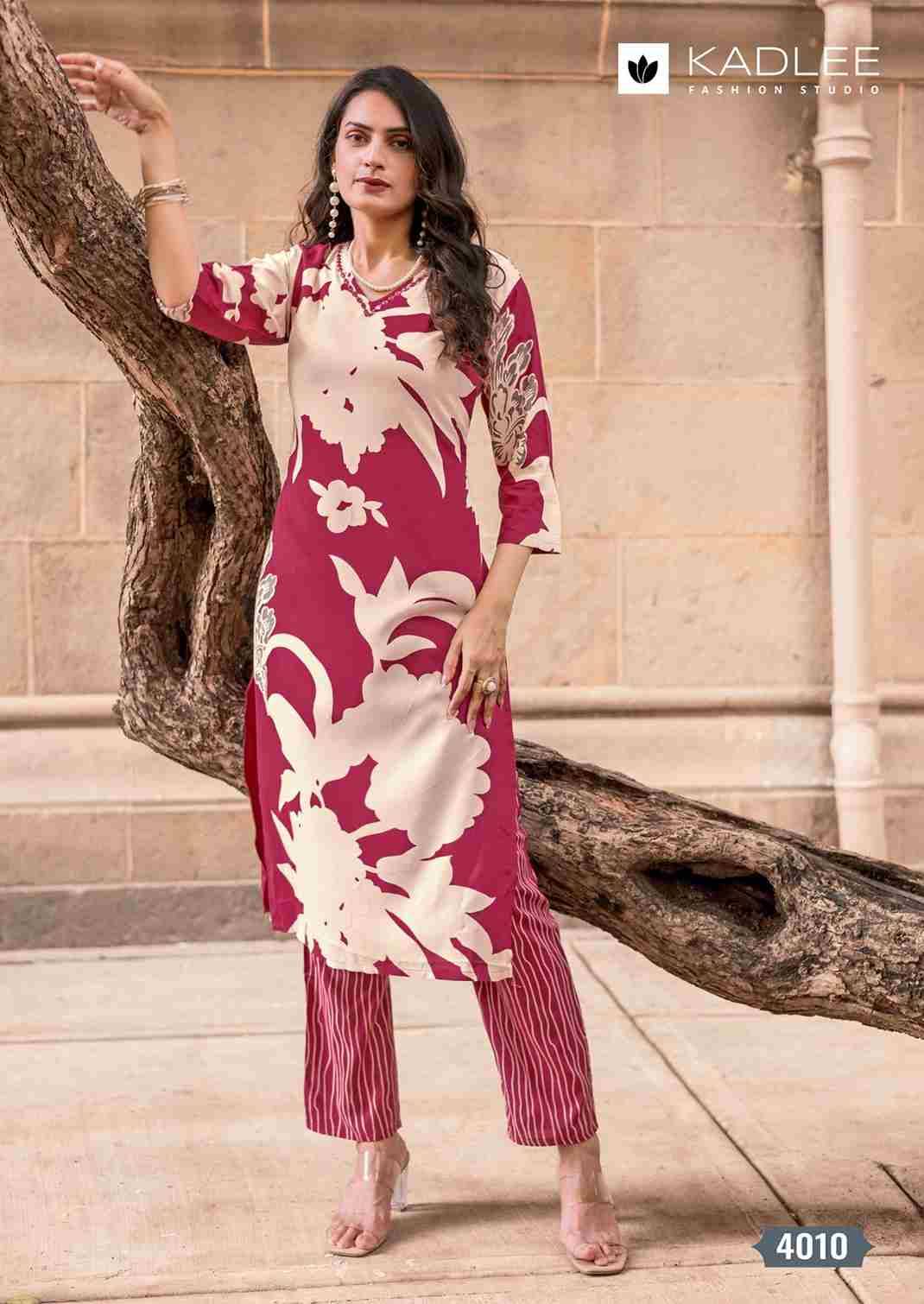 Rangoli Vol-2 By Kadlee 4007 To 4012 Series Designer Stylish Fancy Colorful Beautiful Party Wear & Ethnic Wear Collection Rayon Print Kurtis With Bottom At Wholesale Price