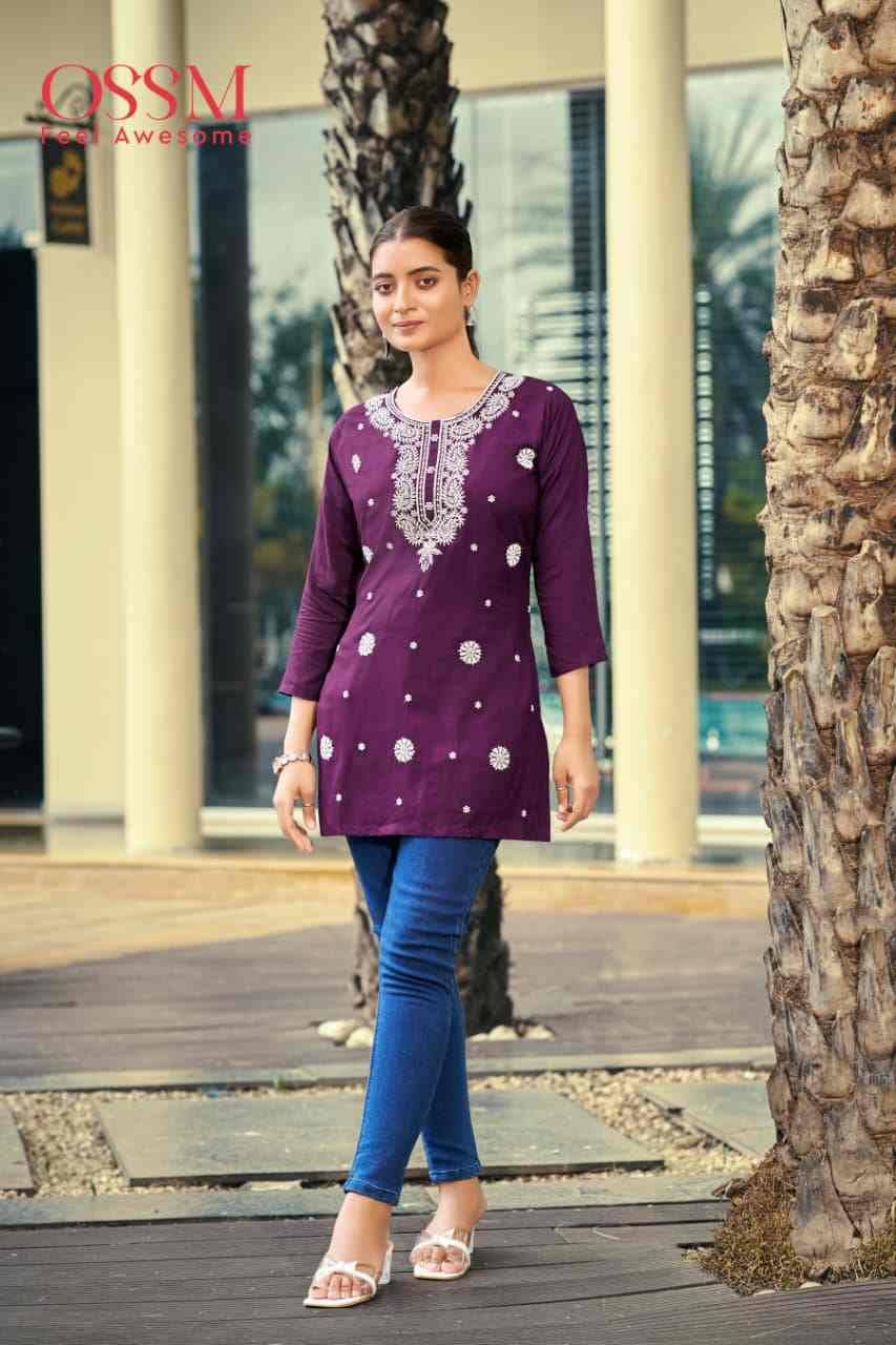 Nora Vol-7 By Ossm 1001 To 1006 Series Designer Stylish Fancy Colorful Beautiful Party Wear & Ethnic Wear Collection Rayon Slub Tops At Wholesale Price